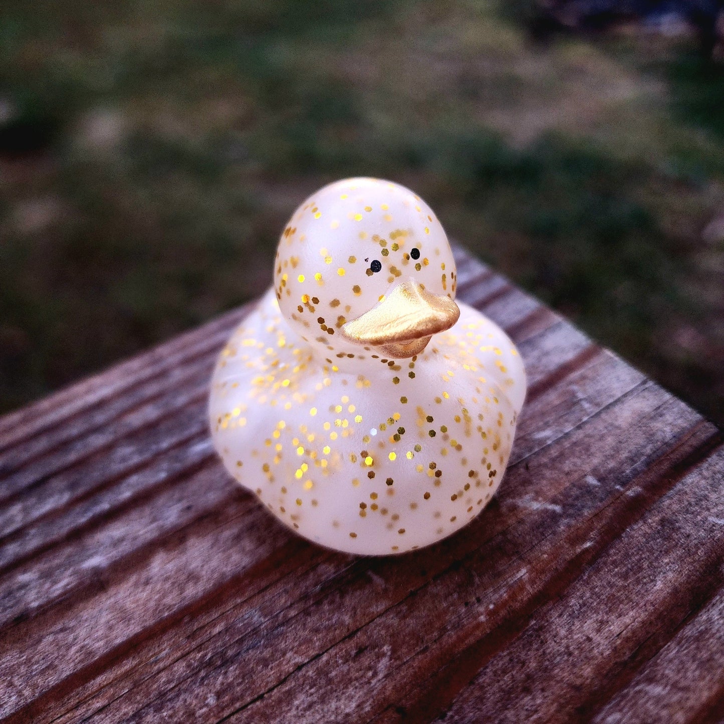 Sparkle Glitter Themed Rubber Duck Ducks - Gold Silver - Individuals or Pack of 2