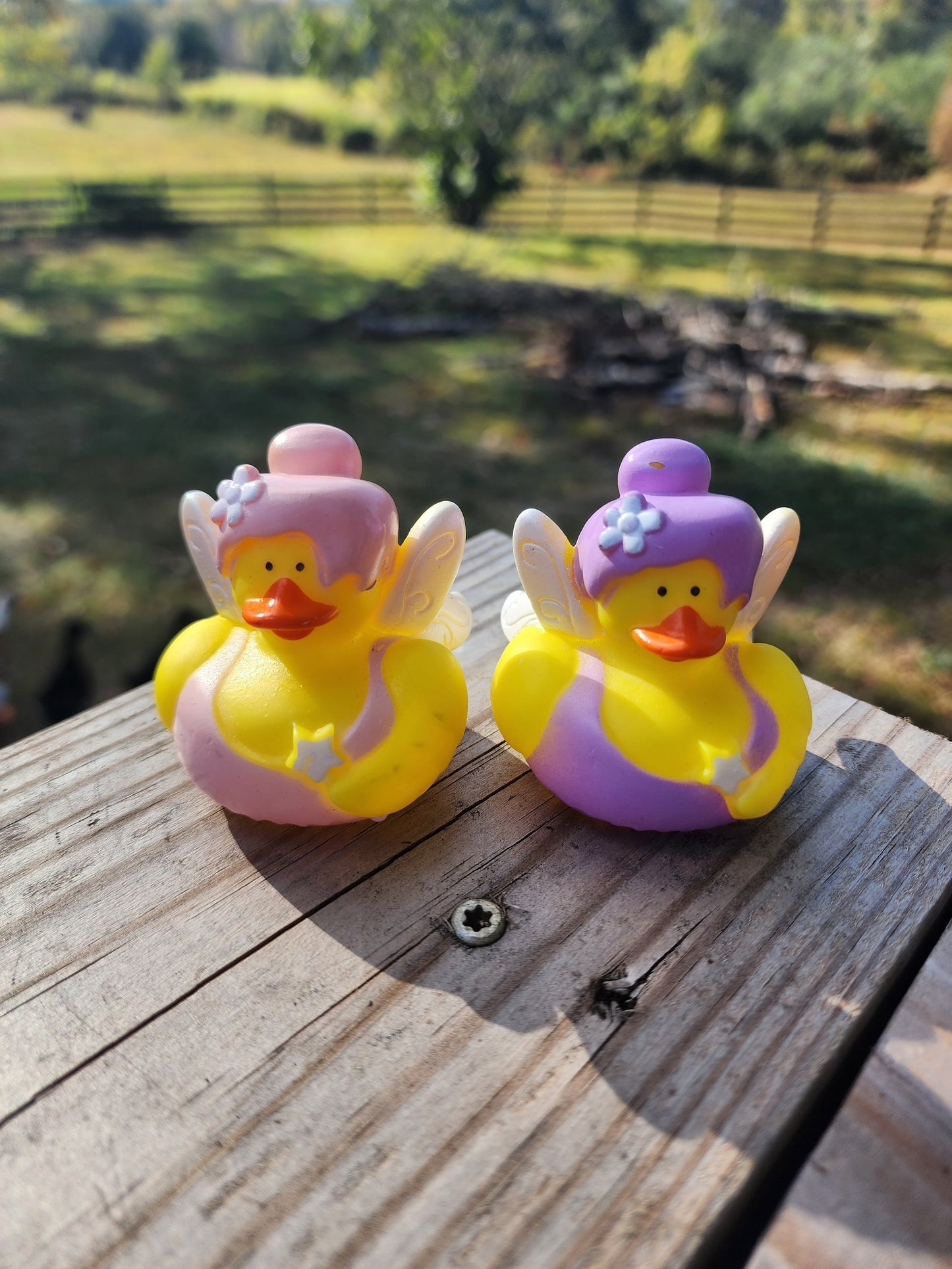 Magic Pixie Fairy Themed Yellow Rubber Ducks Office Desk Toy Gift for Friend Fairy Gift - Purple Fairy Pink Fairy - Individuals or Pack of 2