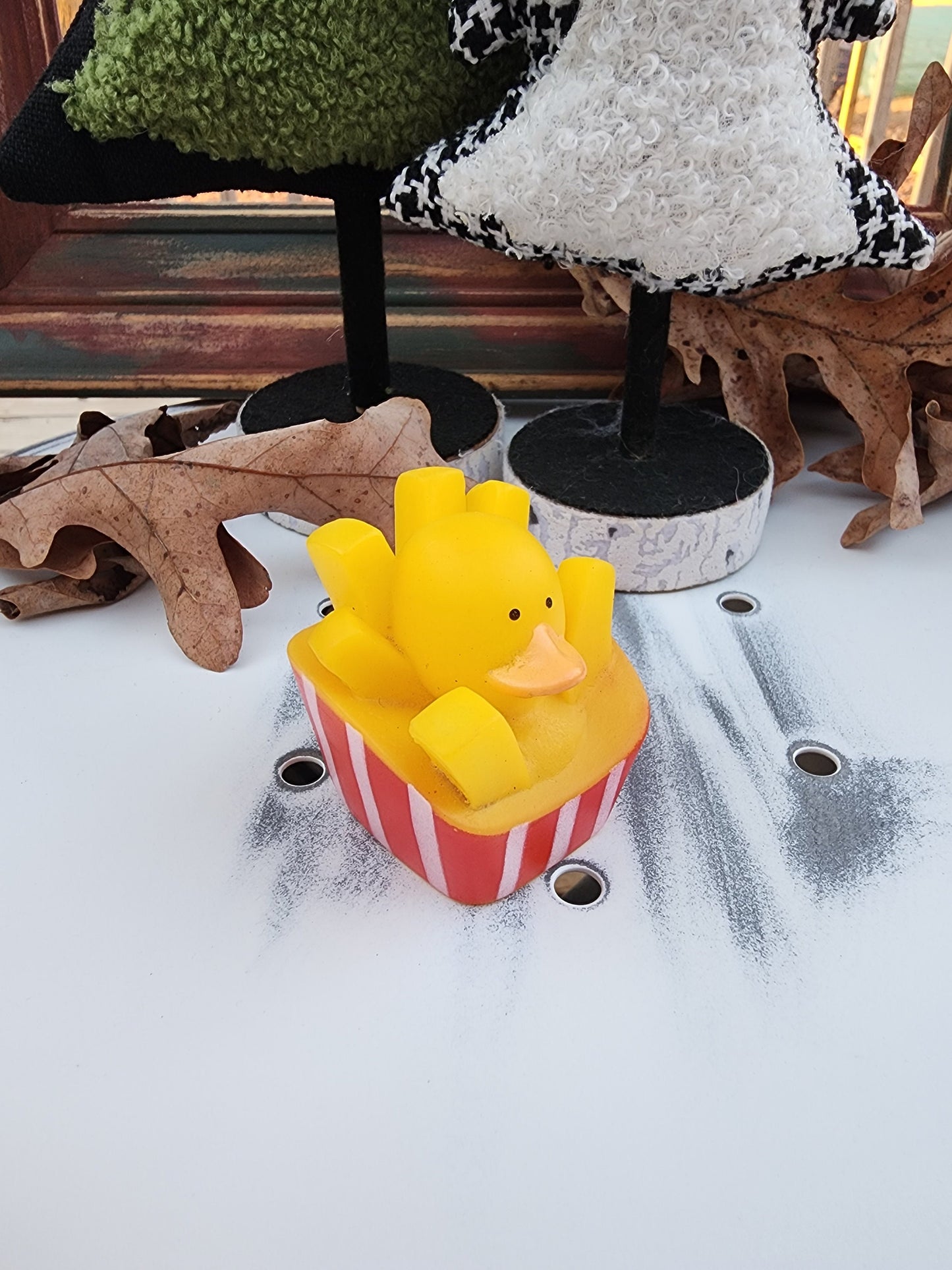 Fast Food Themed Yellow Rubber Duck Ducks - Hamburger Taco Fries - Individuals or Pack of 3