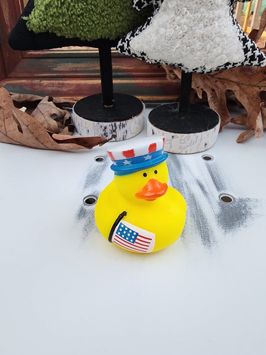 Patriotic Rubber Ducks | Cute Novelty Gifts | American Flag | Office Desk Toy | Proud to Be an American | Gift for Friend | Individual