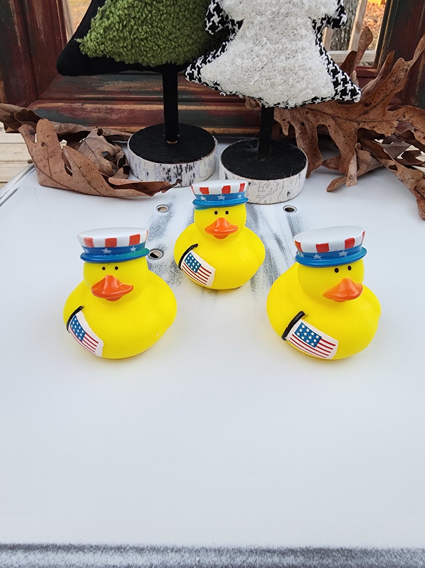 Patriotic Rubber Ducks | Cute Novelty Gifts | American Flag | Office Desk Toy | Proud to Be an American | Gift for Friend | Individual