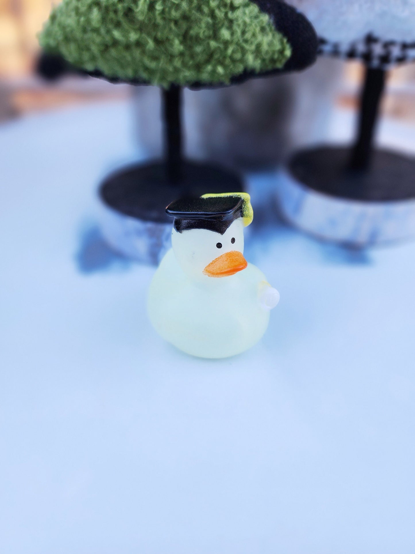 Mini Graduation Glow in The Dark Themed Rubber Duck Ducks - Glow Graduate - Individuals or Pack of 2