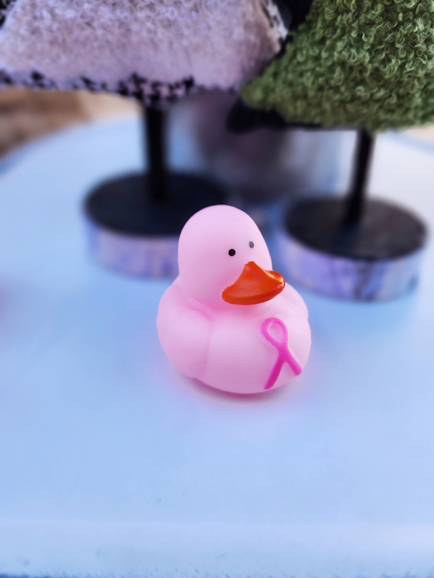 Breast Cancer Awareness Rubber Ducks | Cute Novelty Gifts | Breast Cancer Survivor | Gift for Loved One | Office Desk Toy | Individual Item