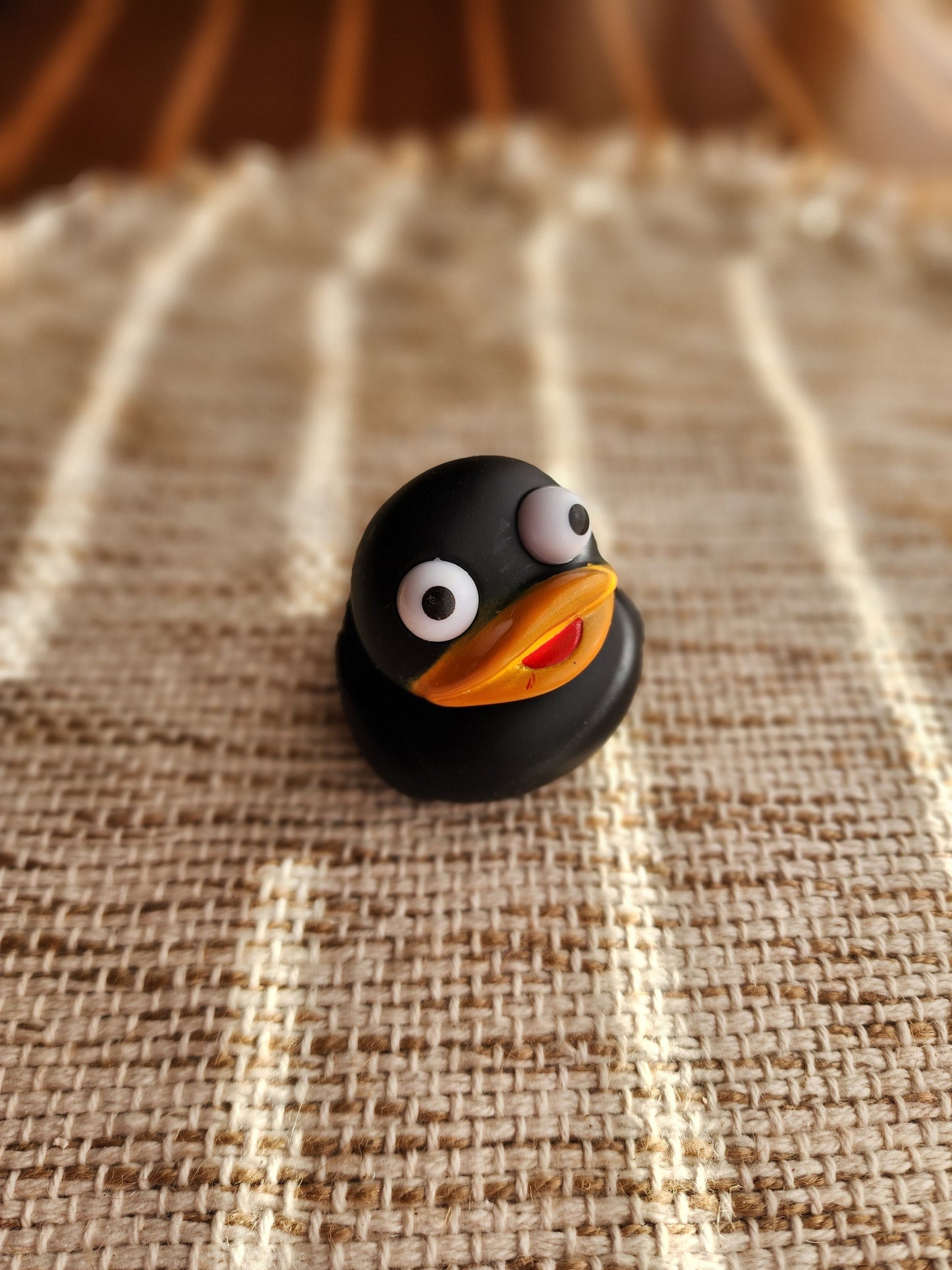 Black Rubber Duck | Cute Novelty Gift | Bright Colors | Gift for Friend | Office Desk Toy | Individual Item | Pack of 3