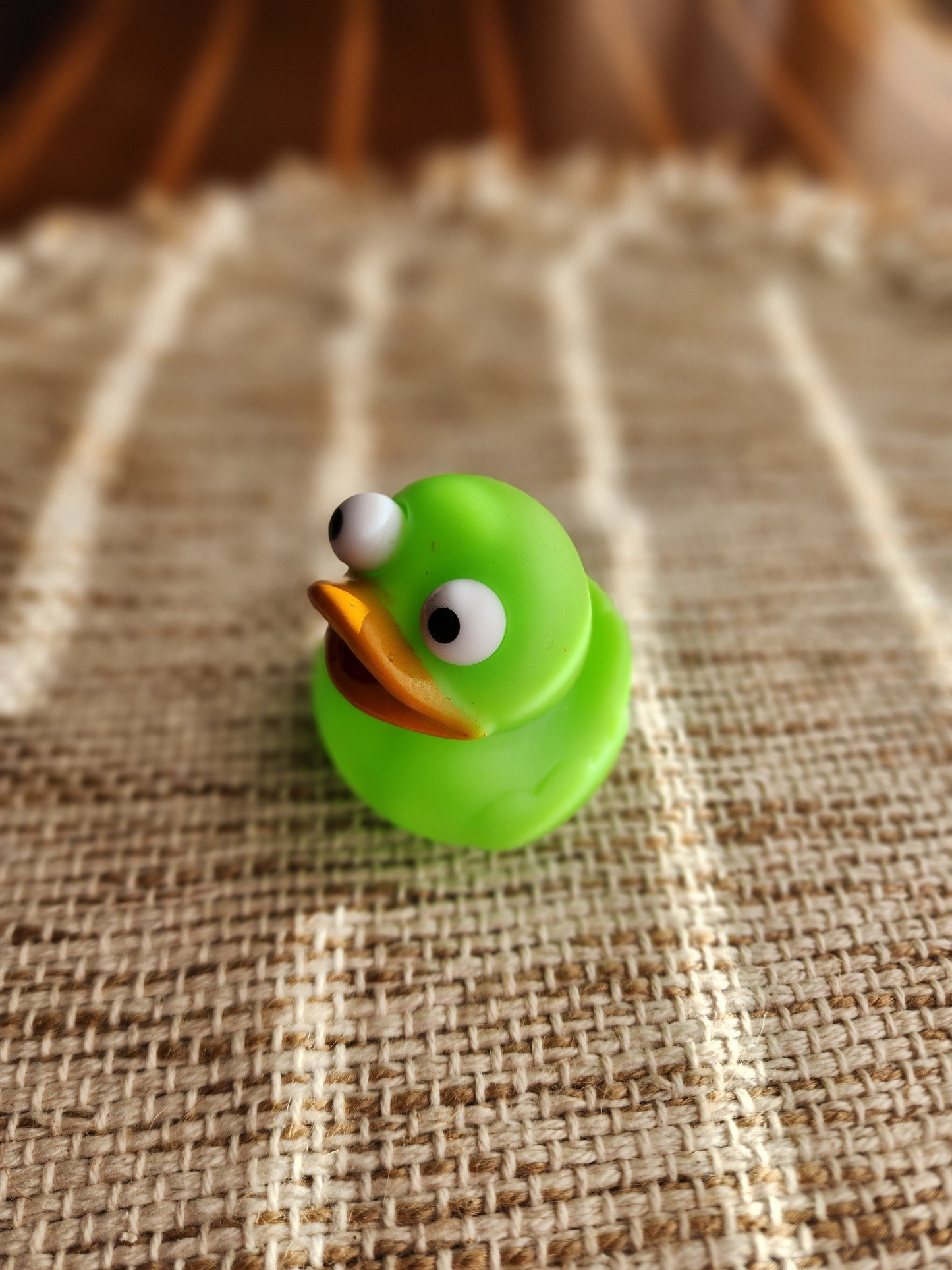 Green Rubber Duck | Cute Novelty Gift | Bright Colors | Gift for Friend | Office Desk Toy | Individual Item | Pack of 3