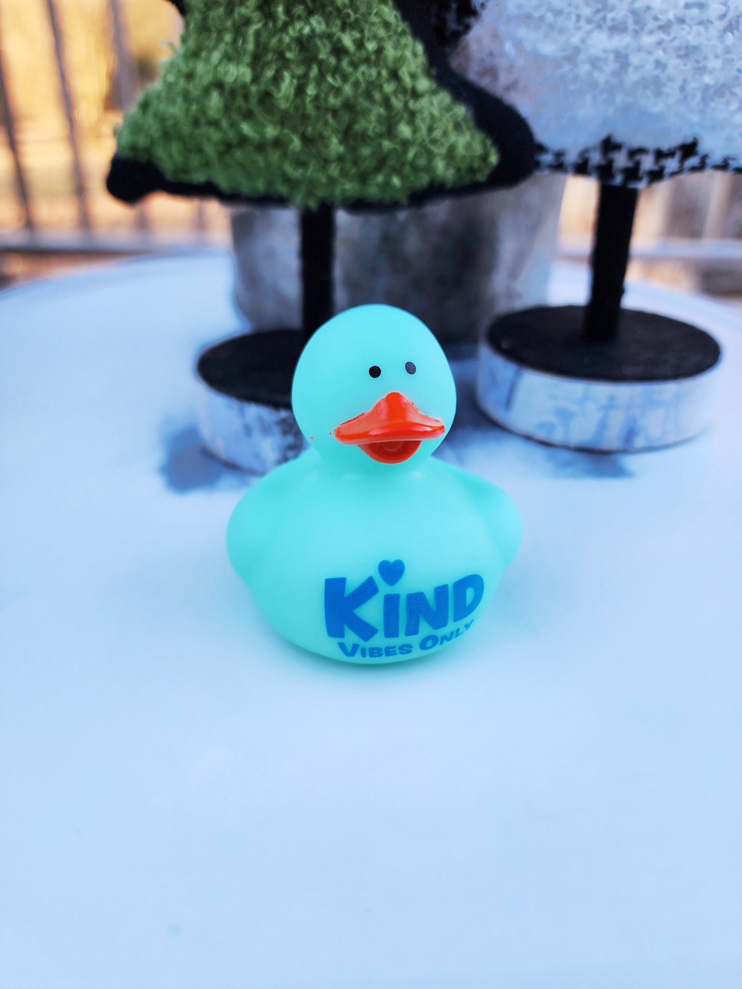 Kind Message Themed Rubber Duck Ducks- Purple Yellow Blue - Individuals or Pack of 3