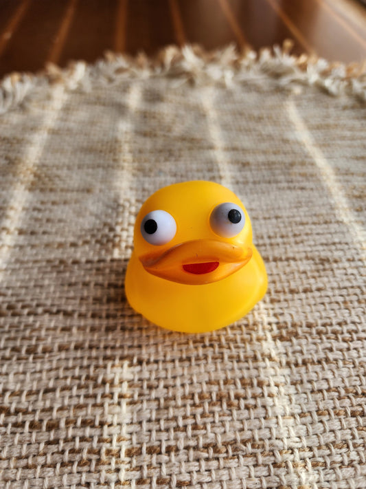 Yellow Rubber Duck | Cute Novelty Gift | Bright Colors | Gift for Friend | Office Desk Toy | Individual Item | Pack of 3