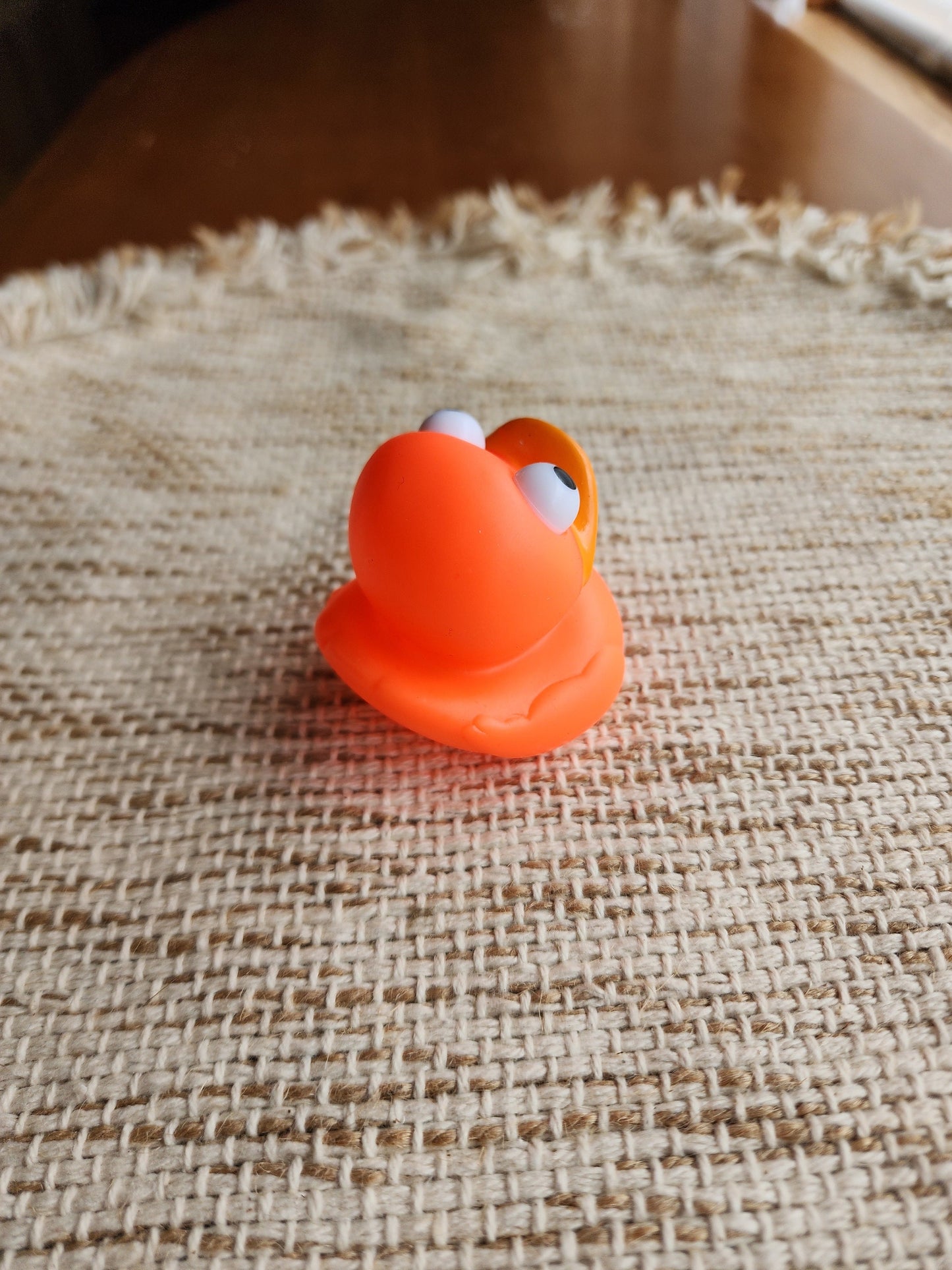 Orange Rubber Duck | Cute Novelty Gift | Bright Colors | Gift for Friend | Office Desk Toy | Individual Item | Pack of 3