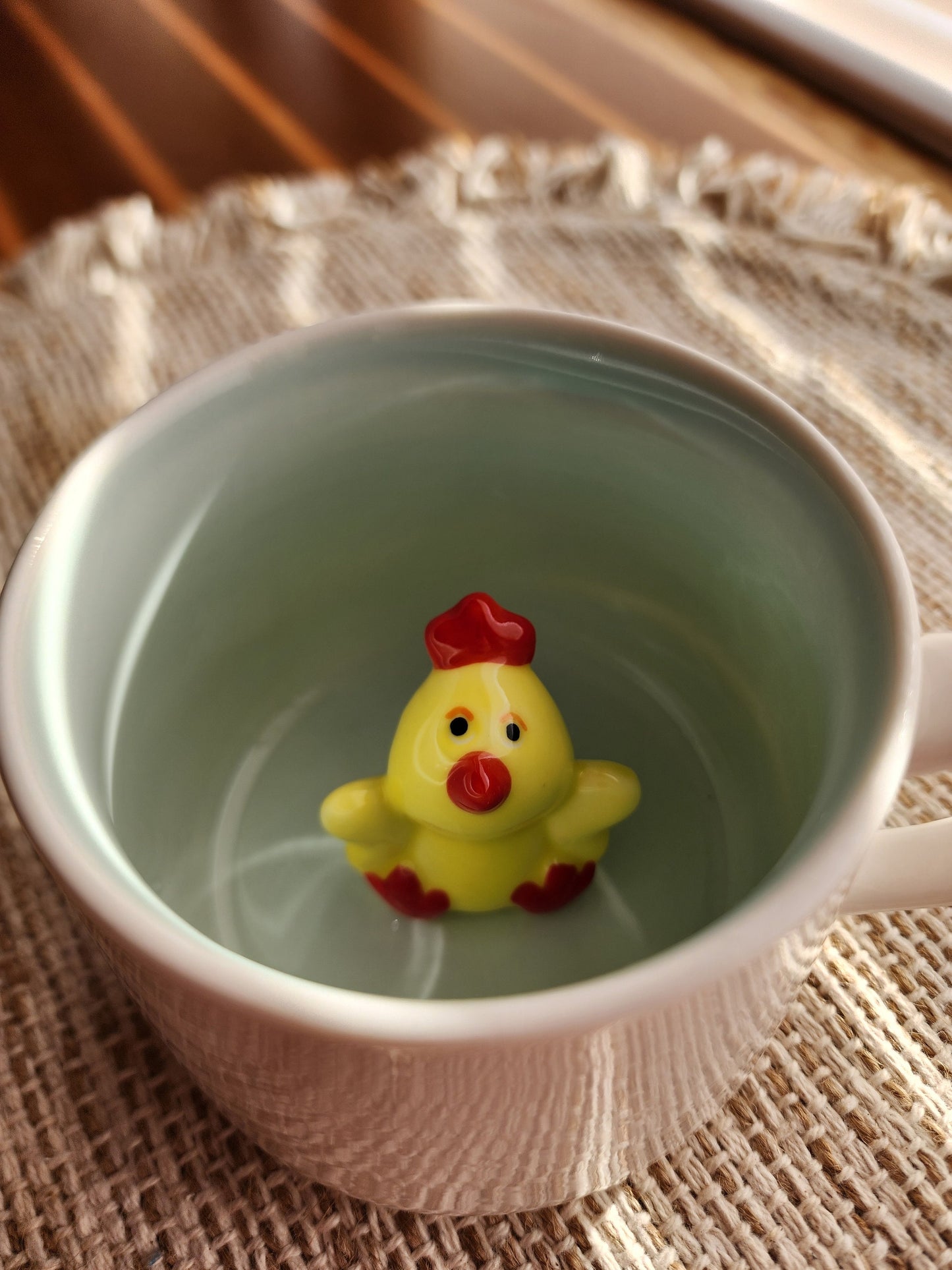 Chick Animal Mug 3D Barn Animal Ceramic Mug Cute Yellow Red Black Chick Chicken Lover Animal Lover Farm Animals