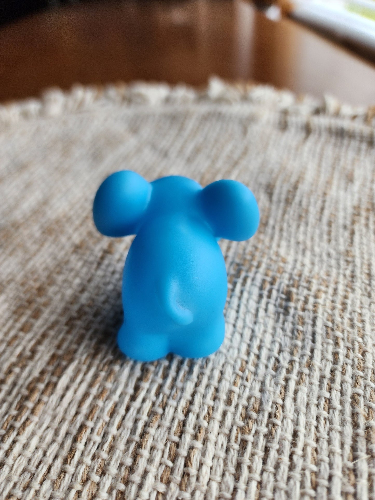 Elephant Animal Zoo Themed Blue Rubber Figure Rubber Animal Animals Rubber Duck Ducks - Blue Black White - Individual