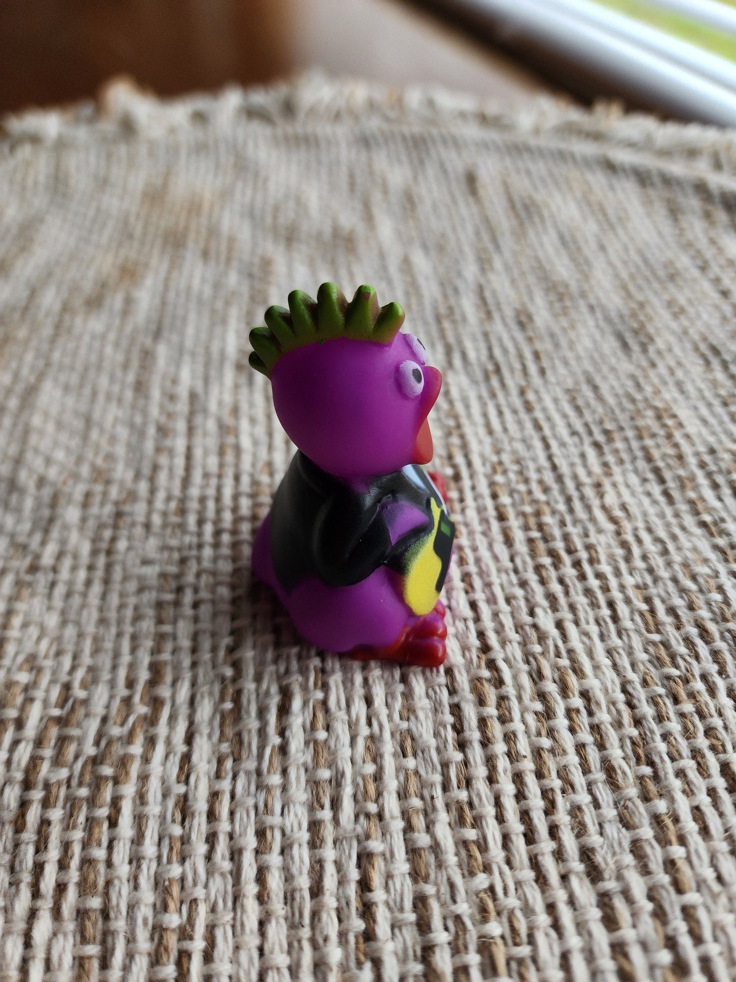 Rocker Funny Rubber Chicken Themed Purple Rubber Chicken Chickens Rubber Duck Ducks - Purple Green Black - Individual