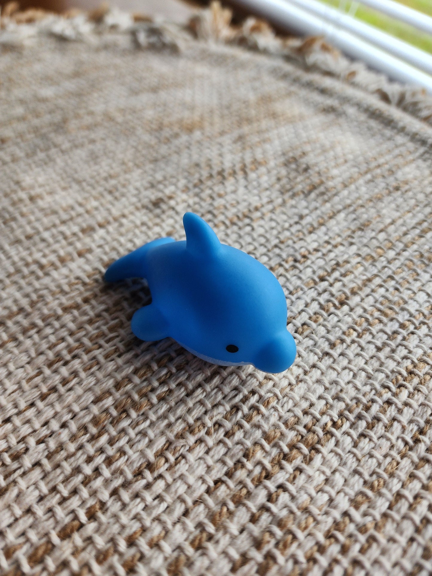 Dolphin Sea Ocean Animal Themed Blue Rubber Figure Rubber Animal Animals Rubber Duck Ducks - Blue Black White - Individual