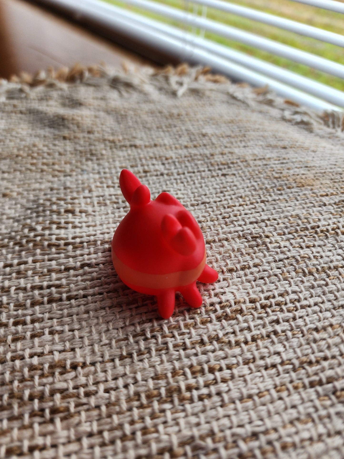 Crab Sea Ocean Animal Themed Red Rubber Figure Rubber Animal Animals Rubber Duck Ducks - Red Black - Individual