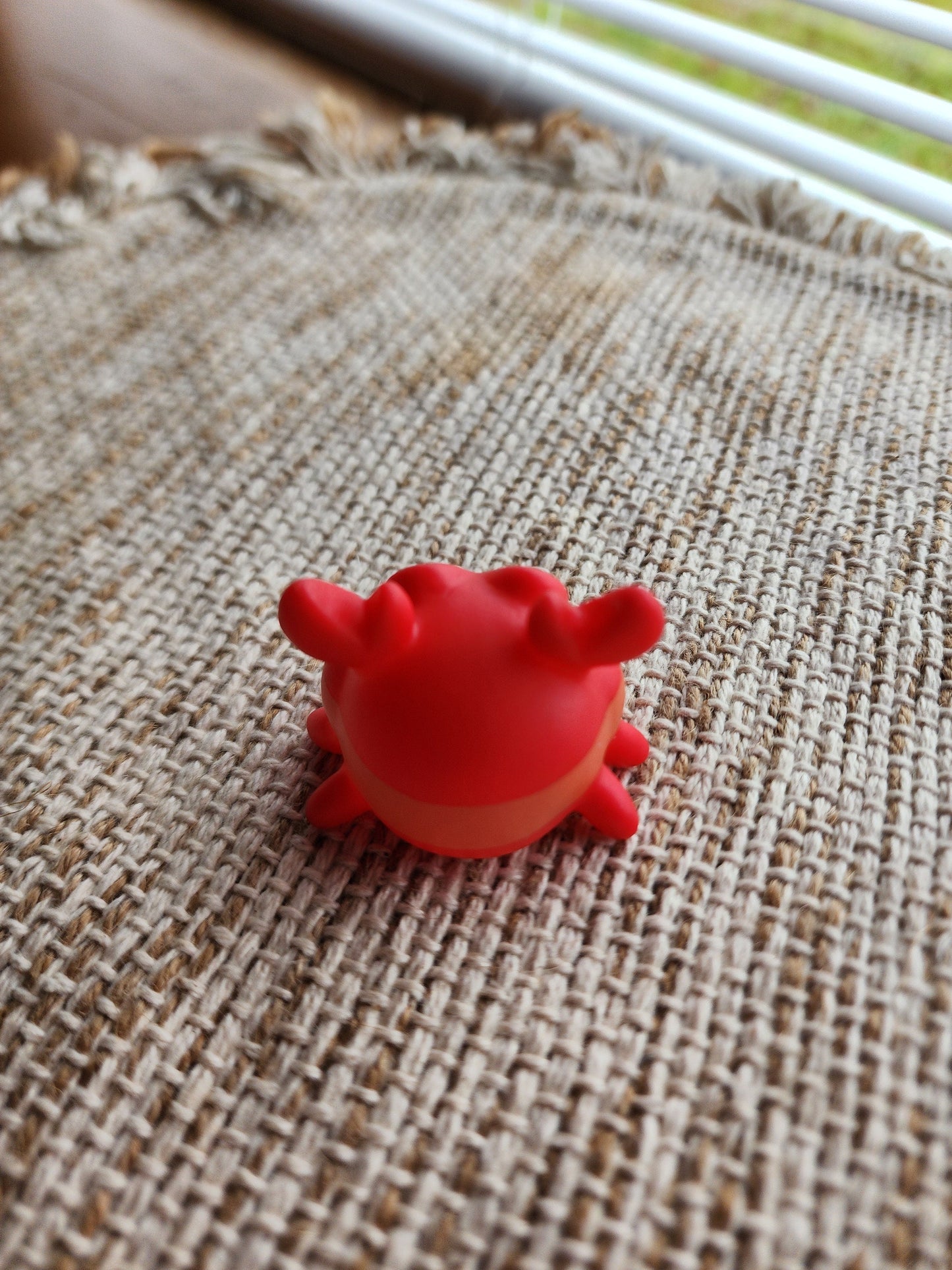 Crab Sea Ocean Animal Themed Red Rubber Figure Rubber Animal Animals Rubber Duck Ducks - Red Black - Individual