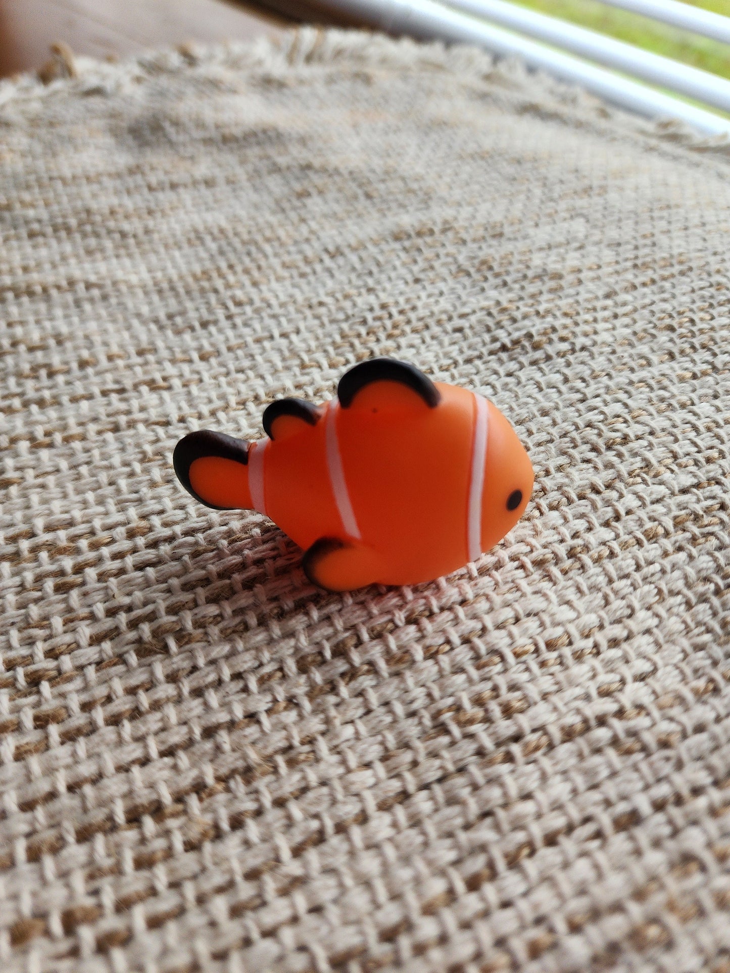 Fish Sea Ocean Animal Themed Orange Rubber Figure Rubber Animal Animals Rubber Duck Ducks - Orange White Black - Individual