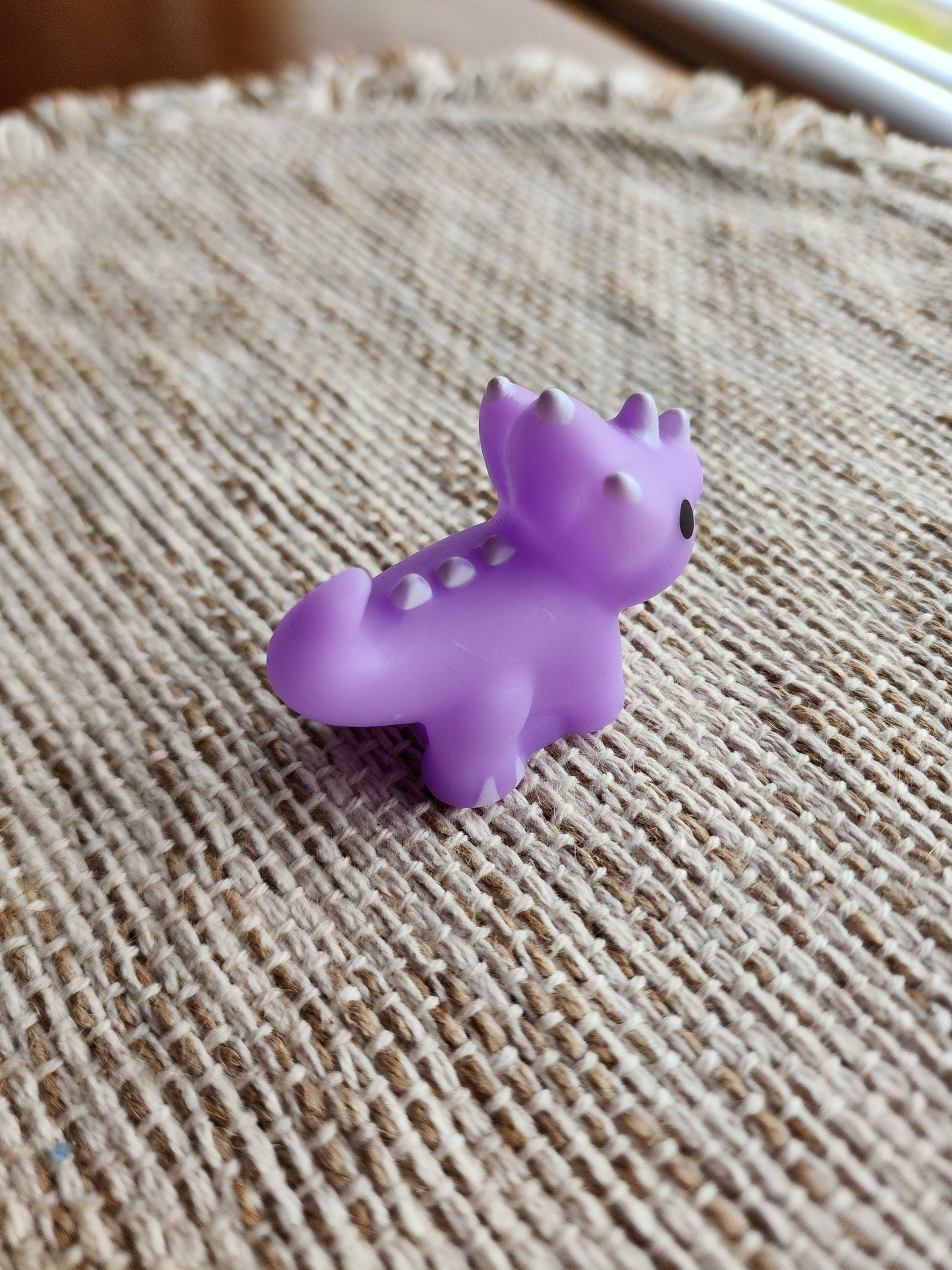 Triceratops Dinosaur Themed Purple Rubber Figure Rubber Animal Animals Rubber Duck Ducks - Purple White Black - Individual