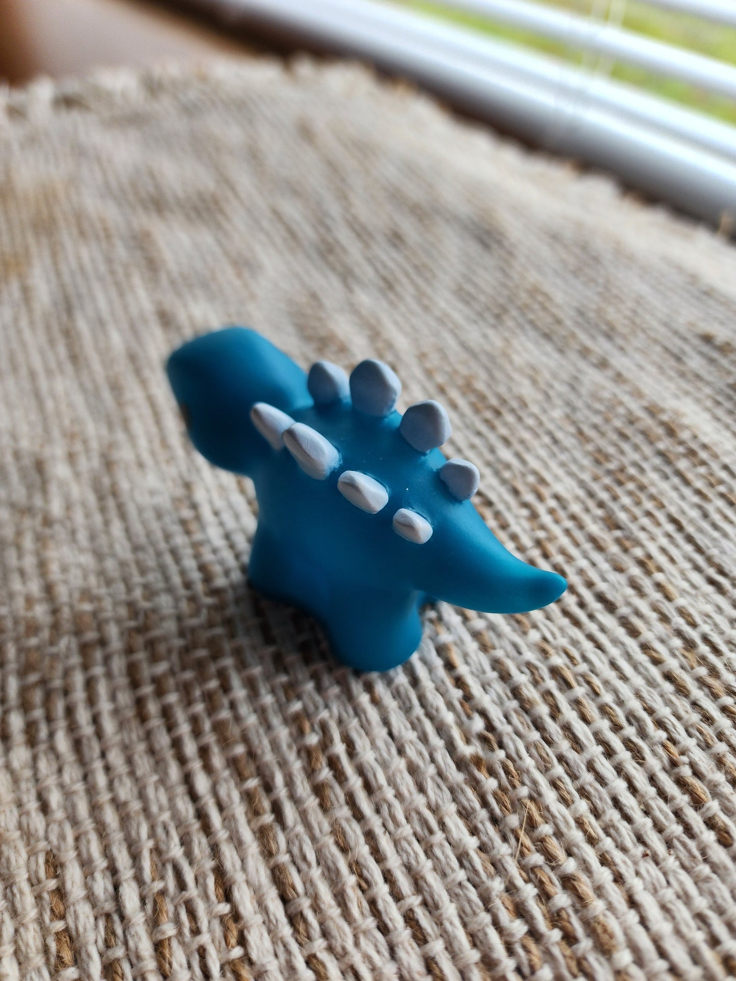 Stegosaurus Dinosaur Themed Blue Rubber Figure Rubber Animal Animals Rubber Duck Ducks - Blue White Black - Individual