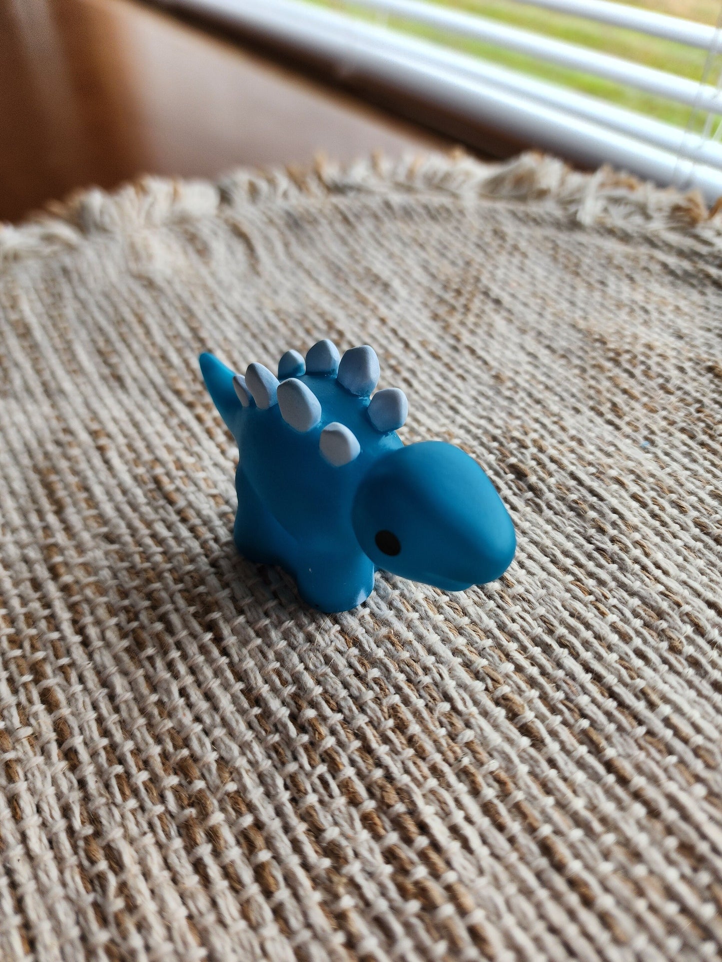 Stegosaurus Dinosaur Themed Blue Rubber Figure Rubber Animal Animals Rubber Duck Ducks - Blue White Black - Individual