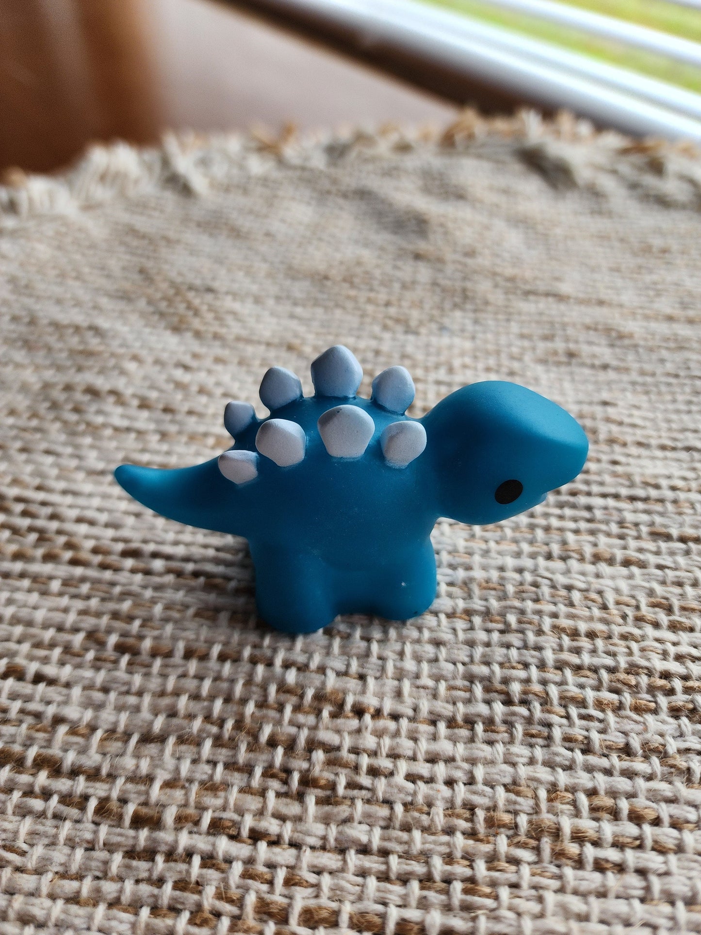 Stegosaurus Dinosaur Themed Blue Rubber Figure Rubber Animal Animals Rubber Duck Ducks - Blue White Black - Individual