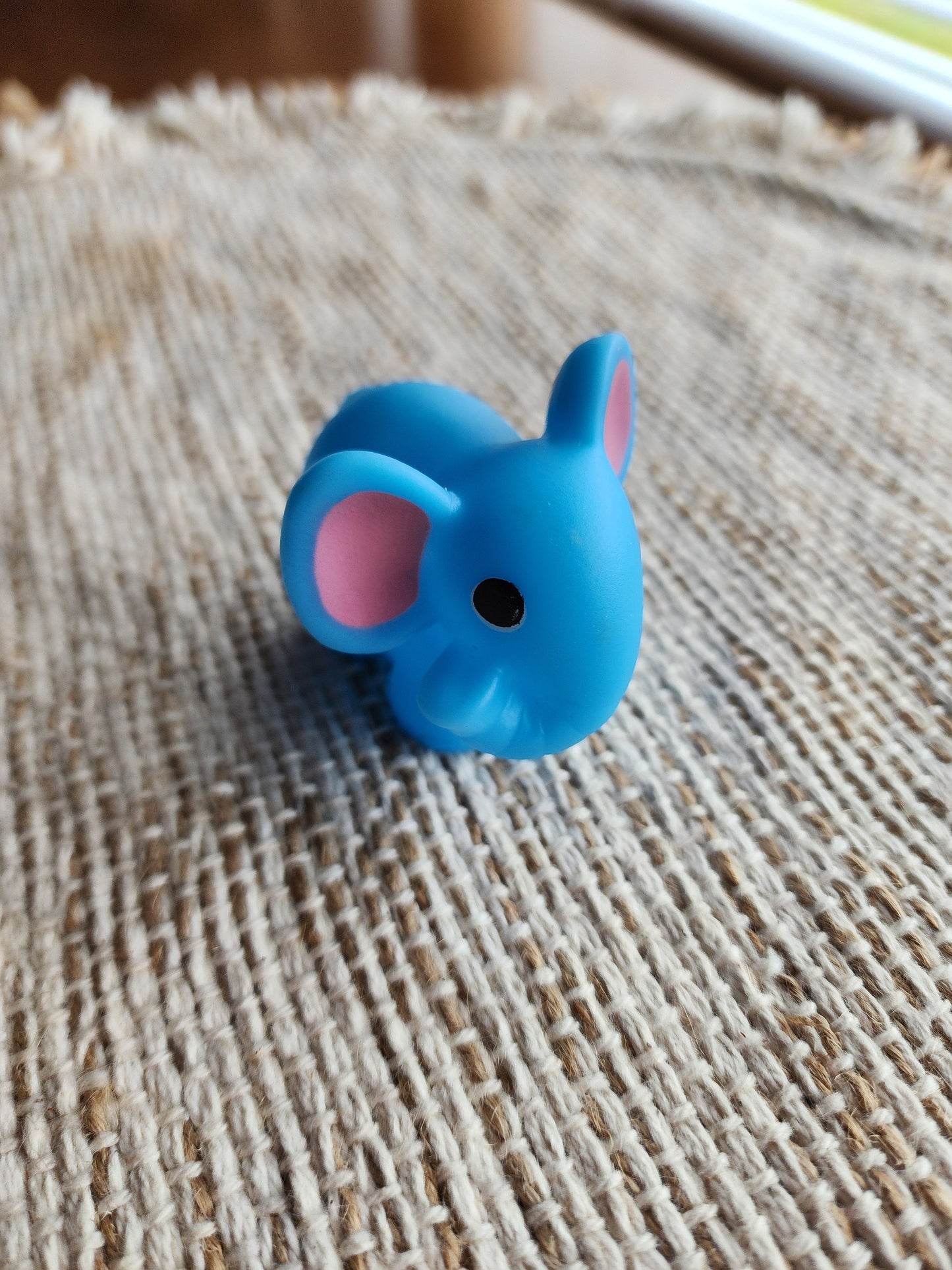 Elephant Animal Zoo Themed Blue Rubber Figure Rubber Animal Animals Rubber Duck Ducks - Blue Black White - Individual