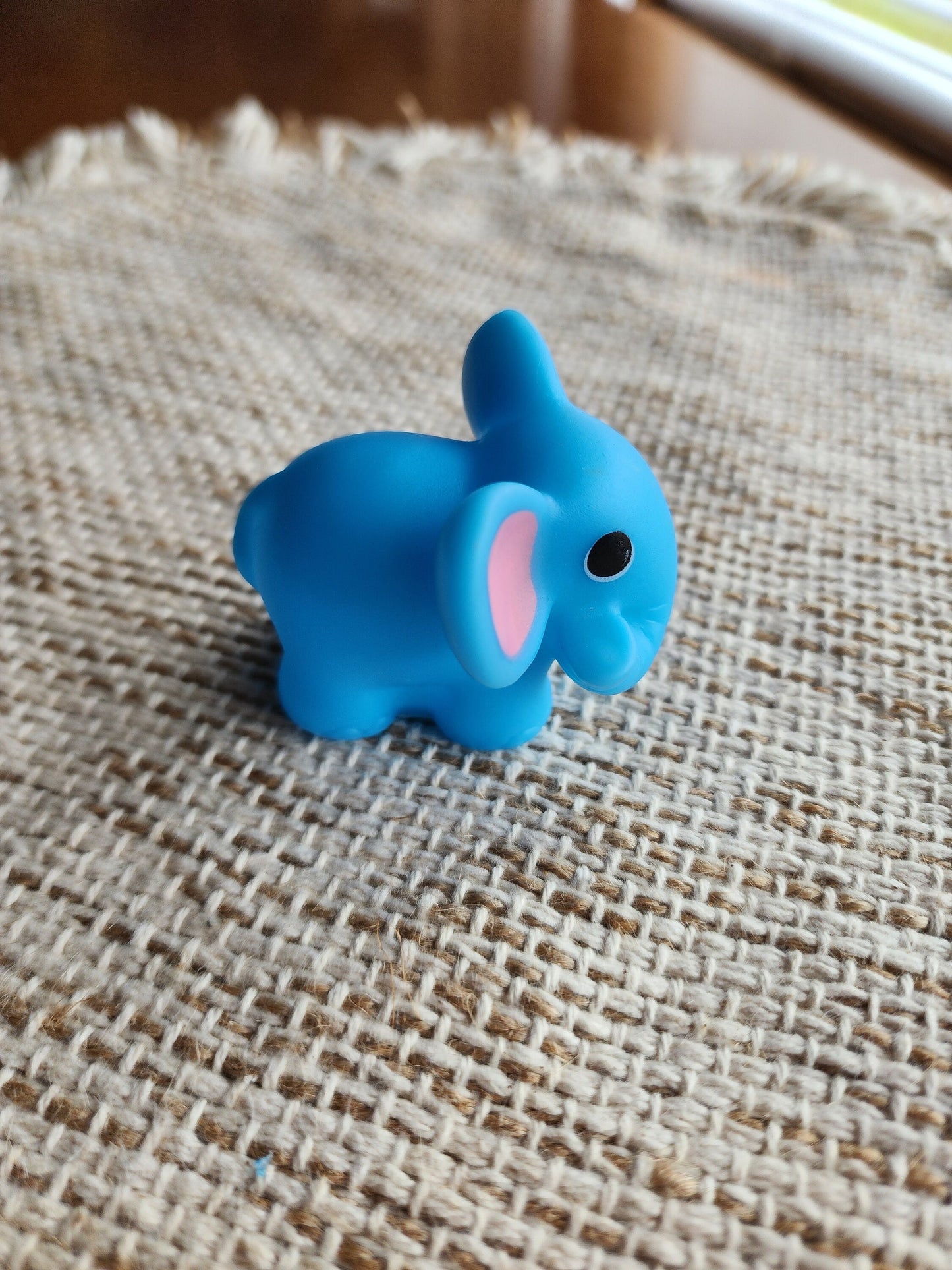 Elephant Animal Zoo Themed Blue Rubber Figure Rubber Animal Animals Rubber Duck Ducks - Blue Black White - Individual