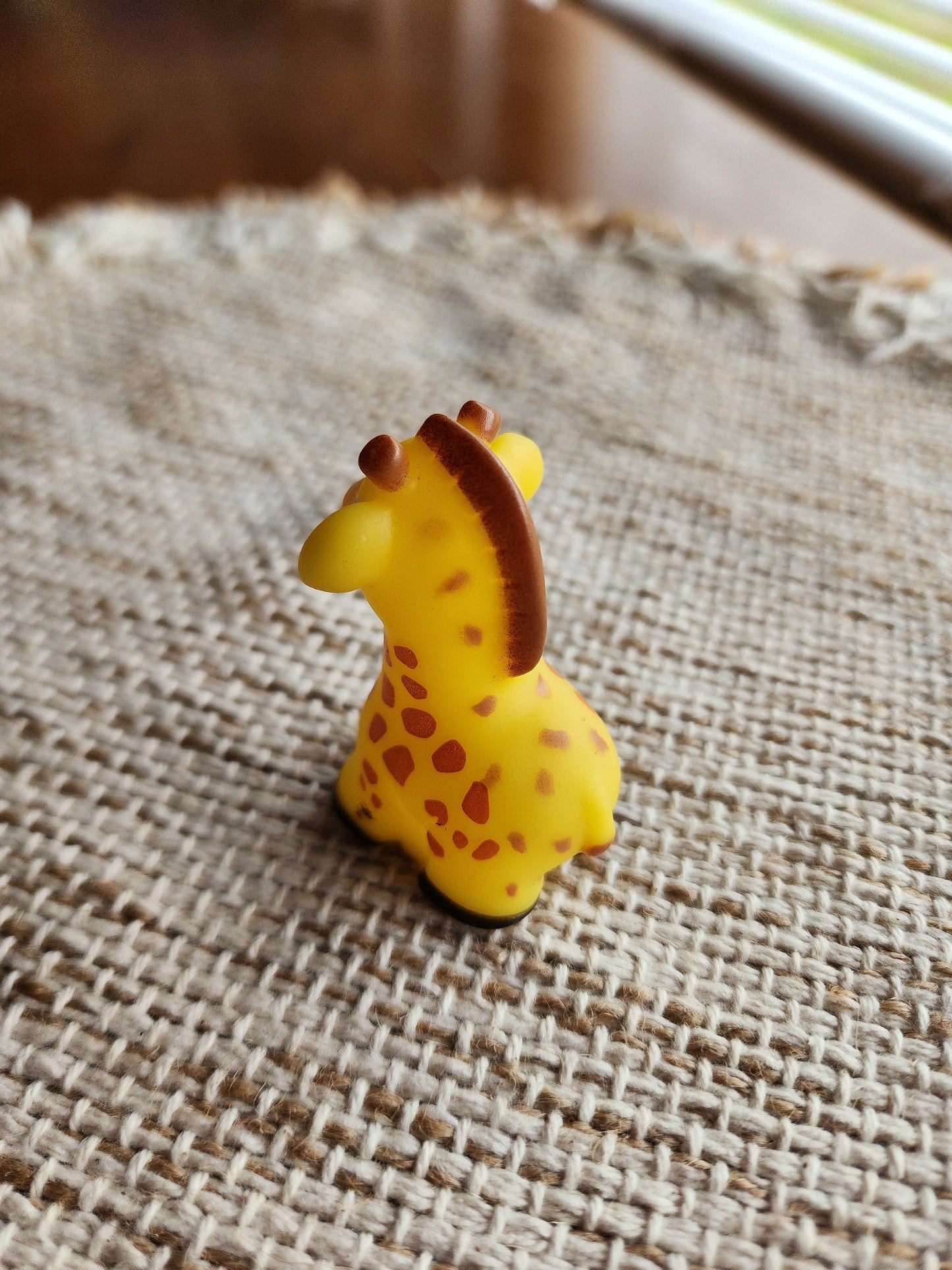 Giraffe Animal Zoo Themed Yellow Rubber Animal Gift for Friend Giraffe Lover Giraffe Gift- Yellow Orange Black - Individual