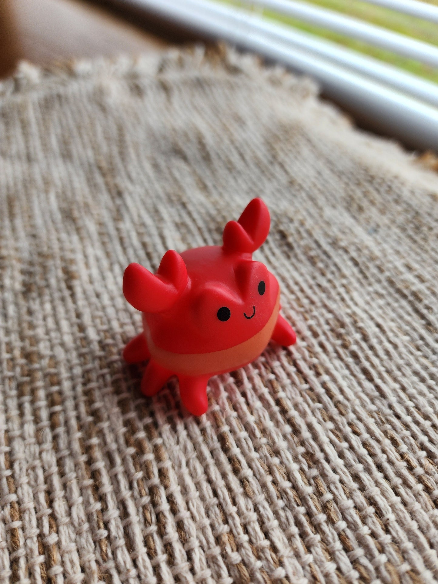 Crab Sea Ocean Animal Themed Red Rubber Figure Rubber Animal Animals Rubber Duck Ducks - Red Black - Individual