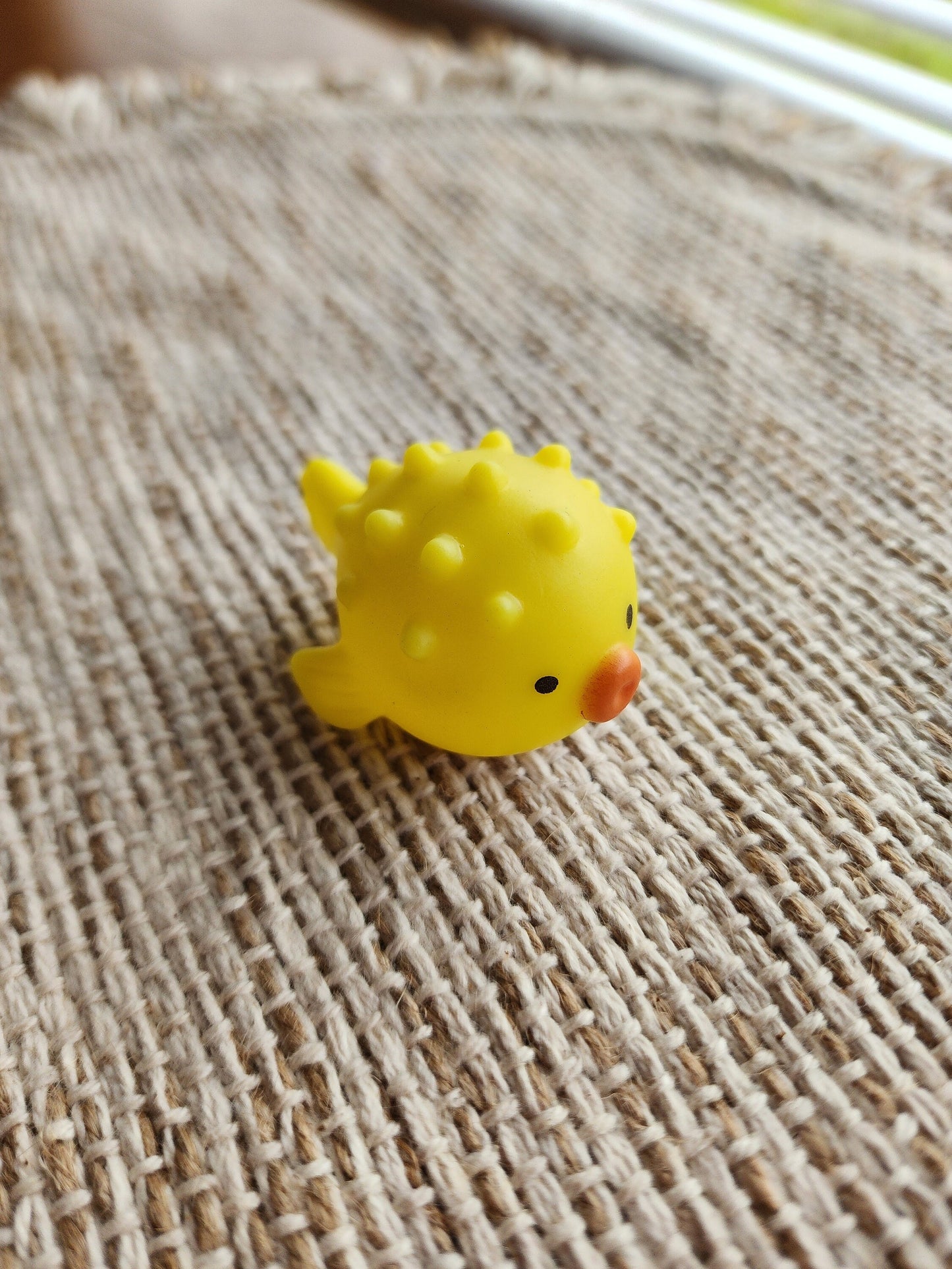 Pufferfish Sea Ocean Animal Themed Yellow Rubber Figure Rubber Animal Animals Rubber Duck Ducks - Yellow Black - Individual