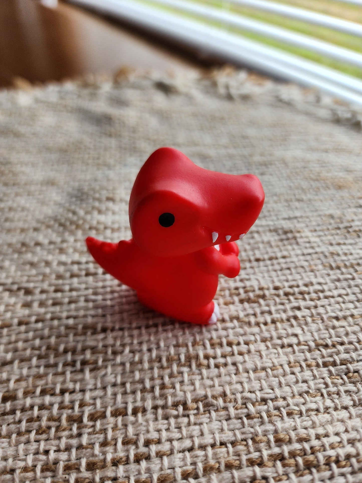 T-Rex Dinosaur Themed Red Rubber Figure Rubber Animal Animals Rubber Duck Ducks - Red Black - Individual