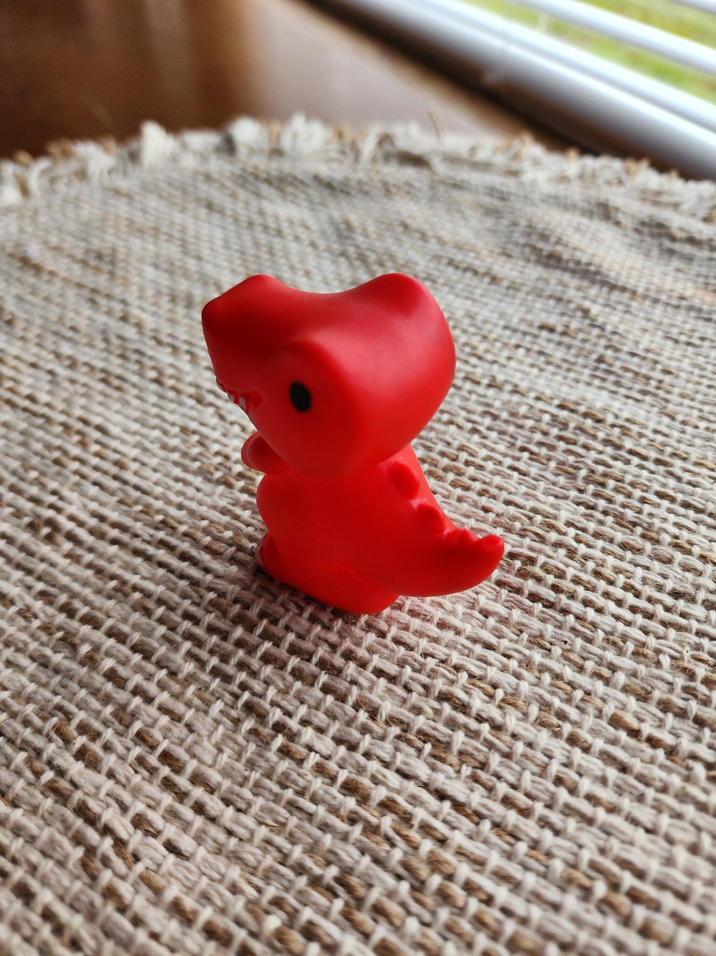 T-Rex Dinosaur Themed Red Rubber Figure Rubber Animal Animals Rubber Duck Ducks - Red Black - Individual