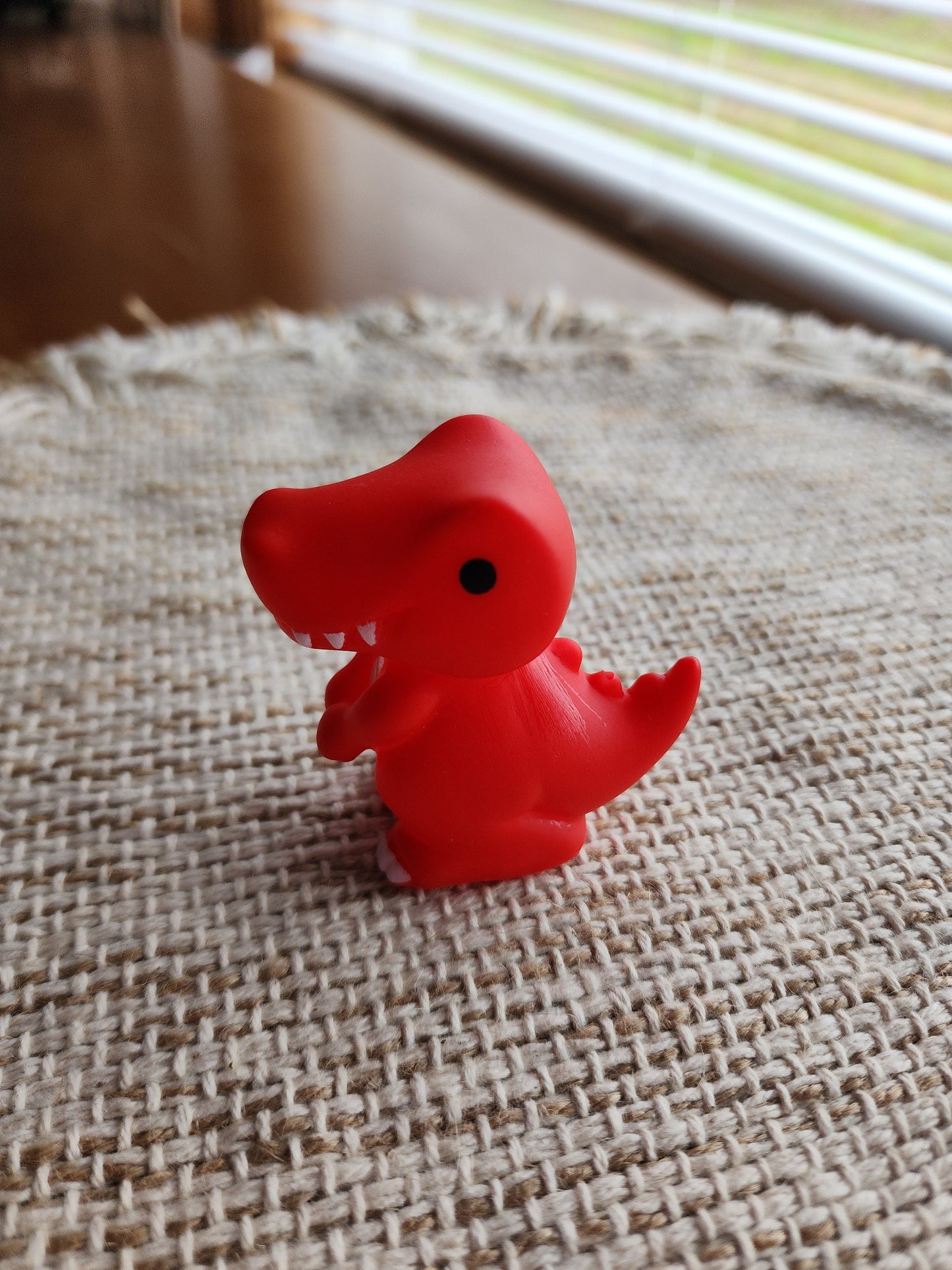 T-Rex Dinosaur Themed Red Rubber Figure Rubber Animal Animals Rubber Duck Ducks - Red Black - Individual