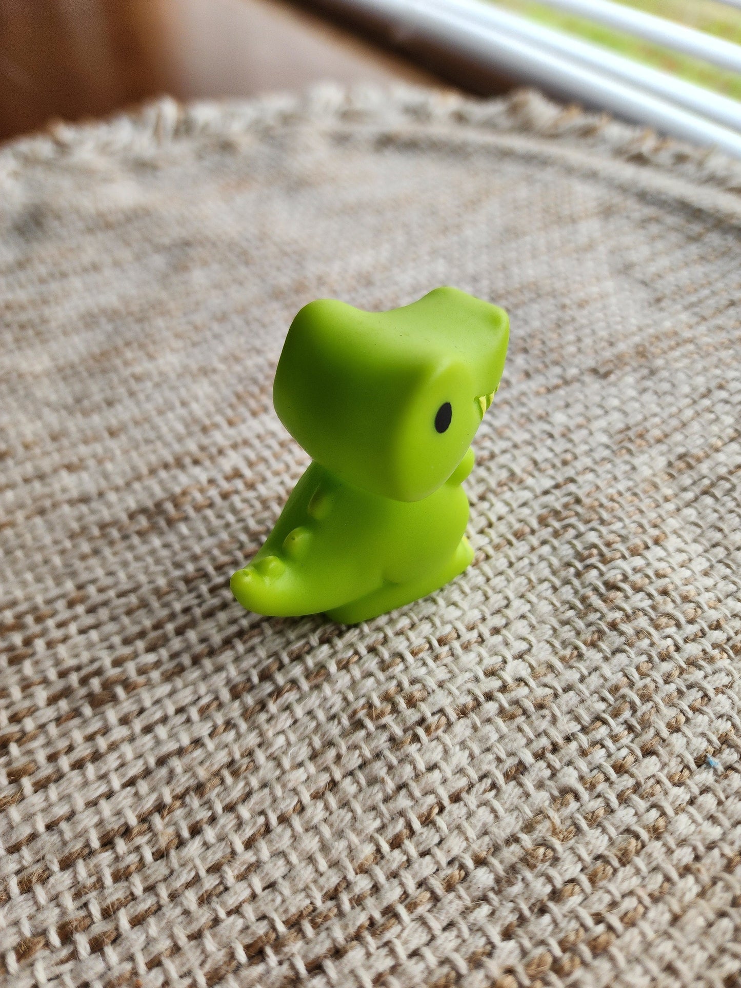 T-Rex Dinosaur Themed Green Rubber Figure Rubber Animal Animals Rubber Duck Ducks - Green White Black - Individual