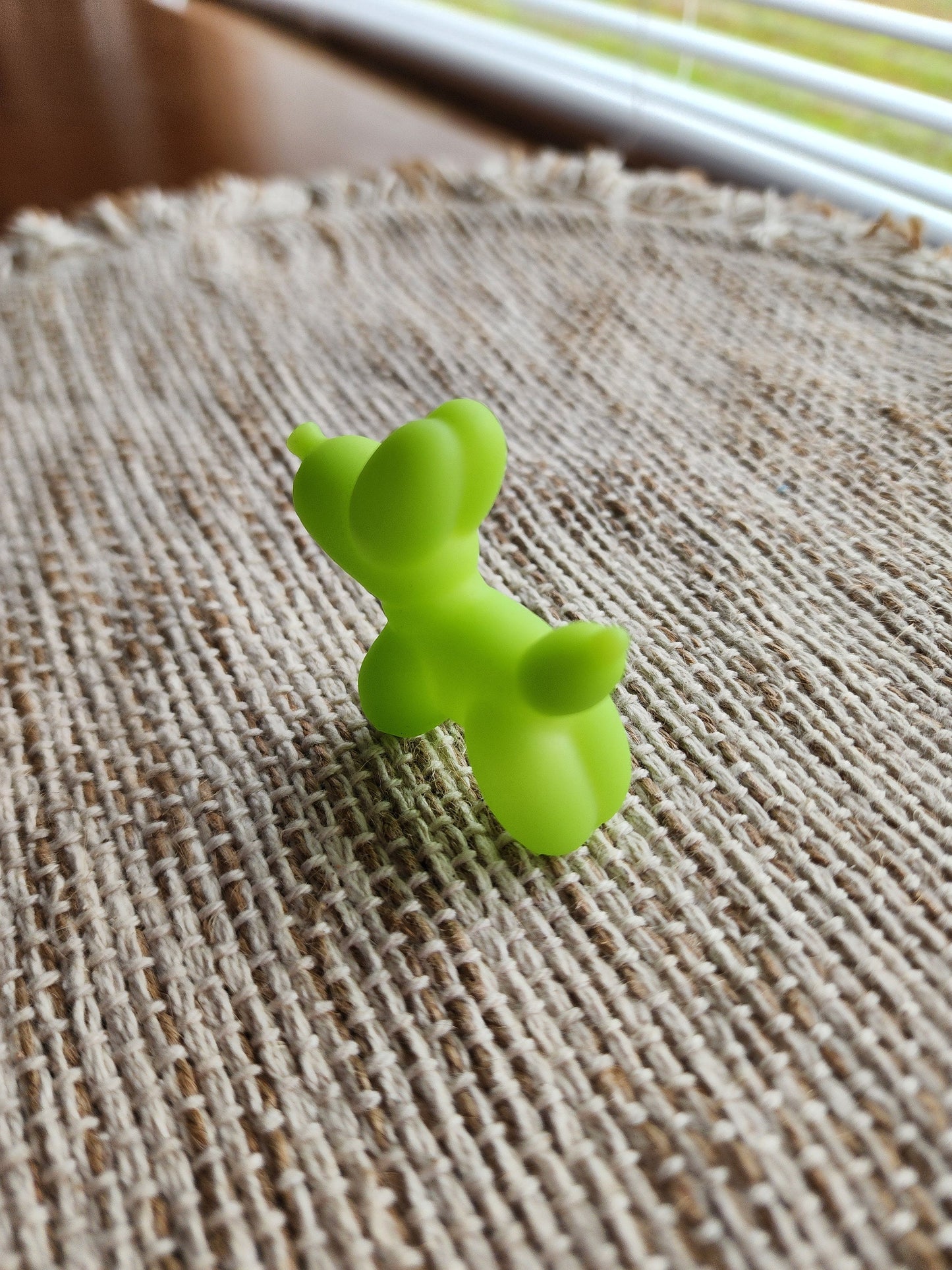 Green Ballon Dog Rubber Figure | Cute Novelty Gift | Balloon Dog Lover | Gift for Friend | Office Desk Toy | Cute Gift | Individual Item