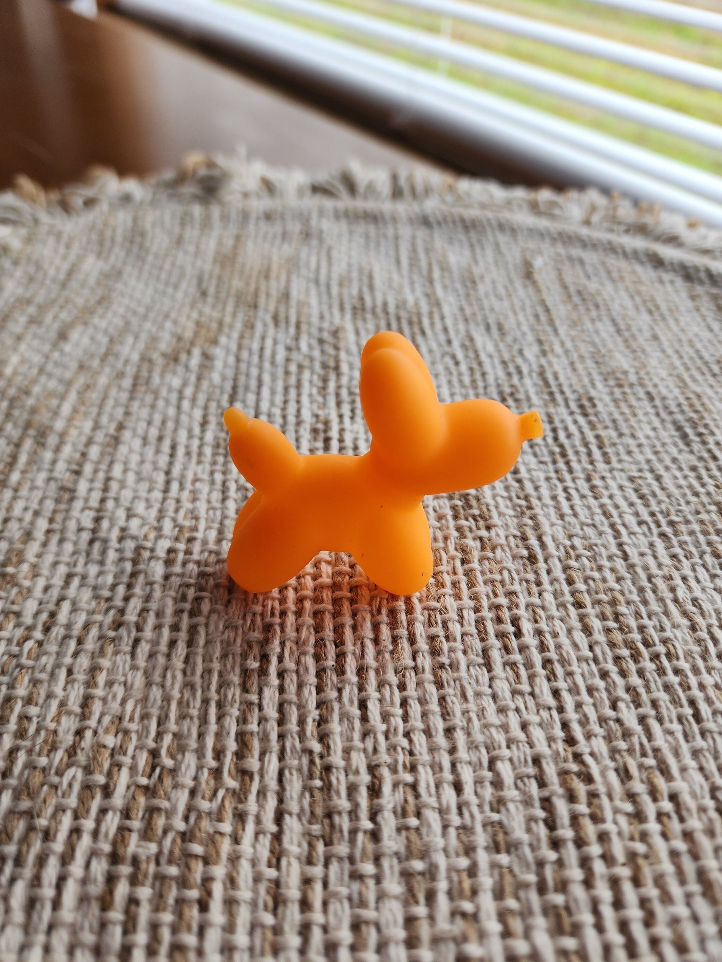 Balloon Dog Cute Rubber Balloon Dog Themed Orange Rubber Dog Dogs Rubber Duck Ducks - Orange - Individual