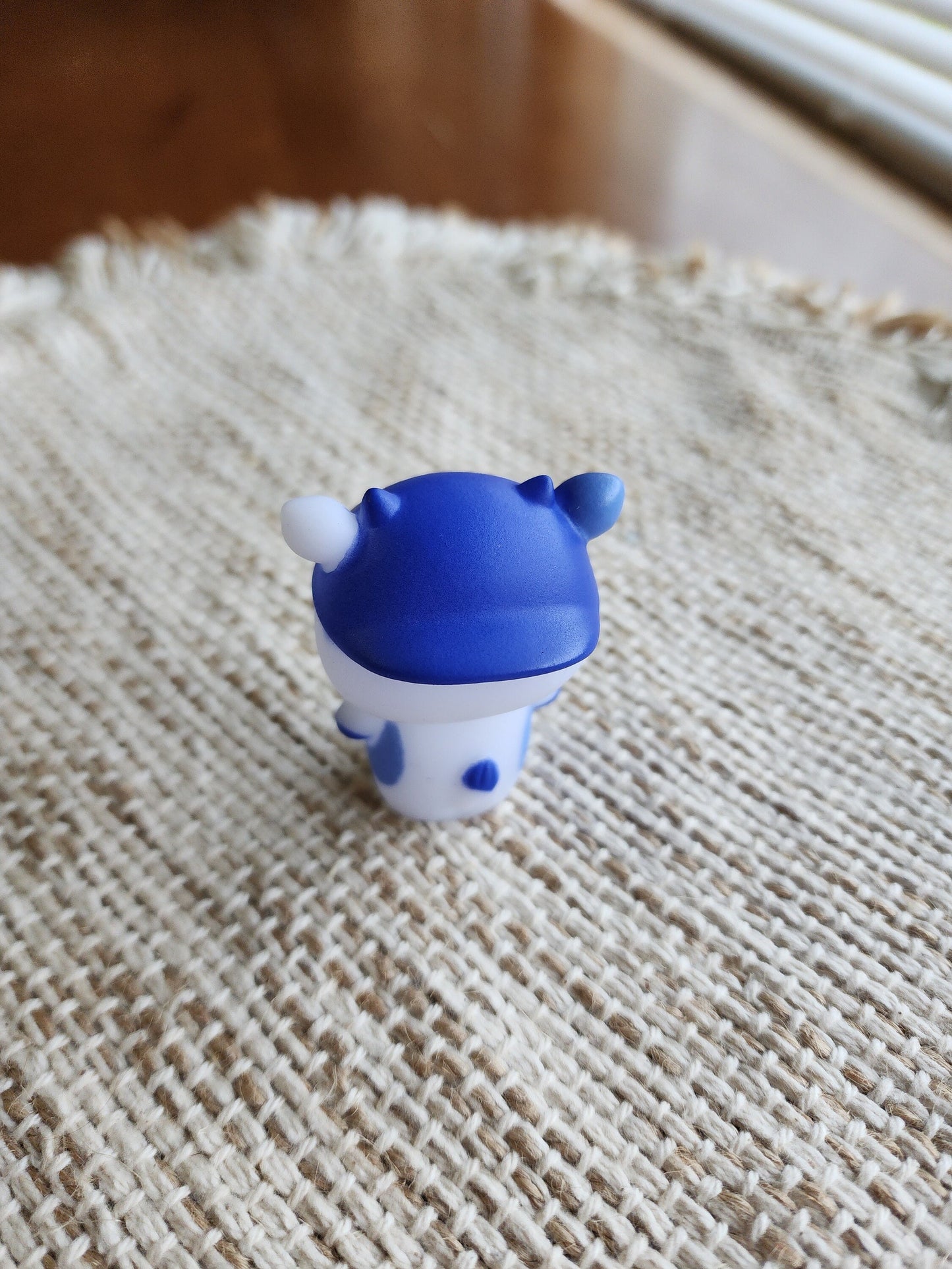 Blue Cool Ballcap Cow Farm Animal Themed Blue Rubber Figure Rubber Animal Animals Rubber Duck Ducks Highland Cow - Blue White  - Individual