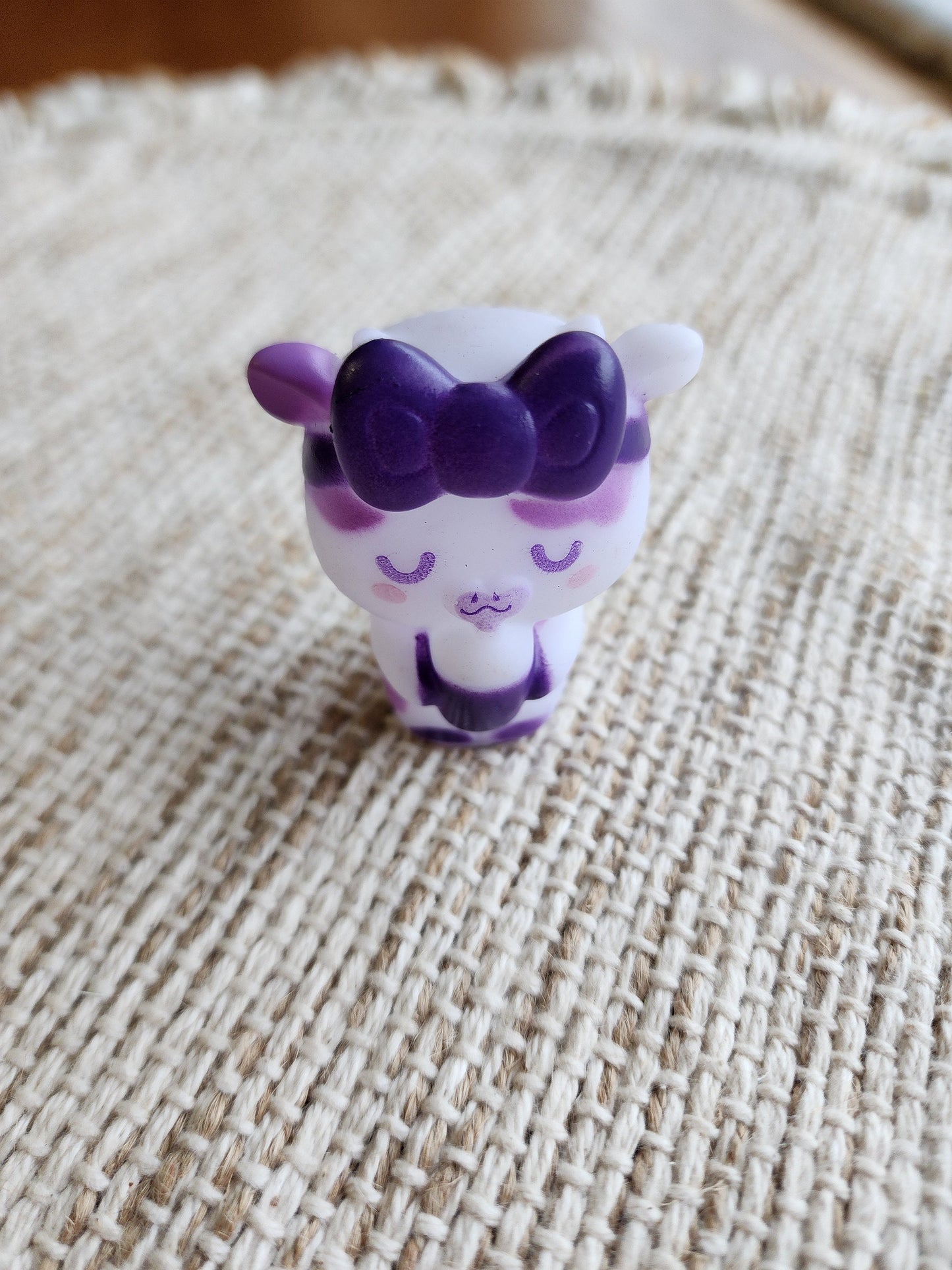 Purple Snow Cone Cow Farm Animal Themed Purple Rubber Figure Rubber Animal Animals Rubber Ducks Highland Cow - Purple White - Individual