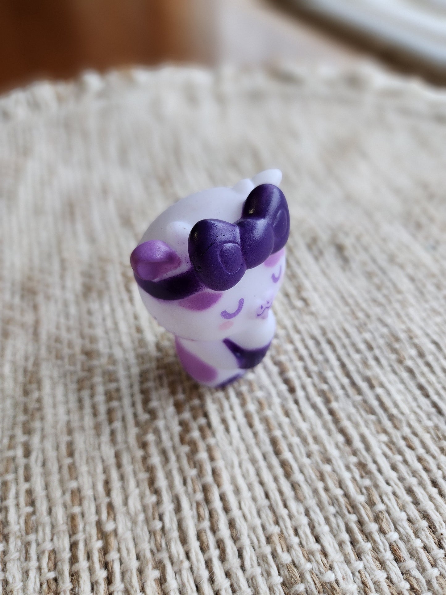 Purple Snow Cone Cow Farm Animal Themed Purple Rubber Figure Rubber Animal Animals Rubber Ducks Highland Cow - Purple White - Individual