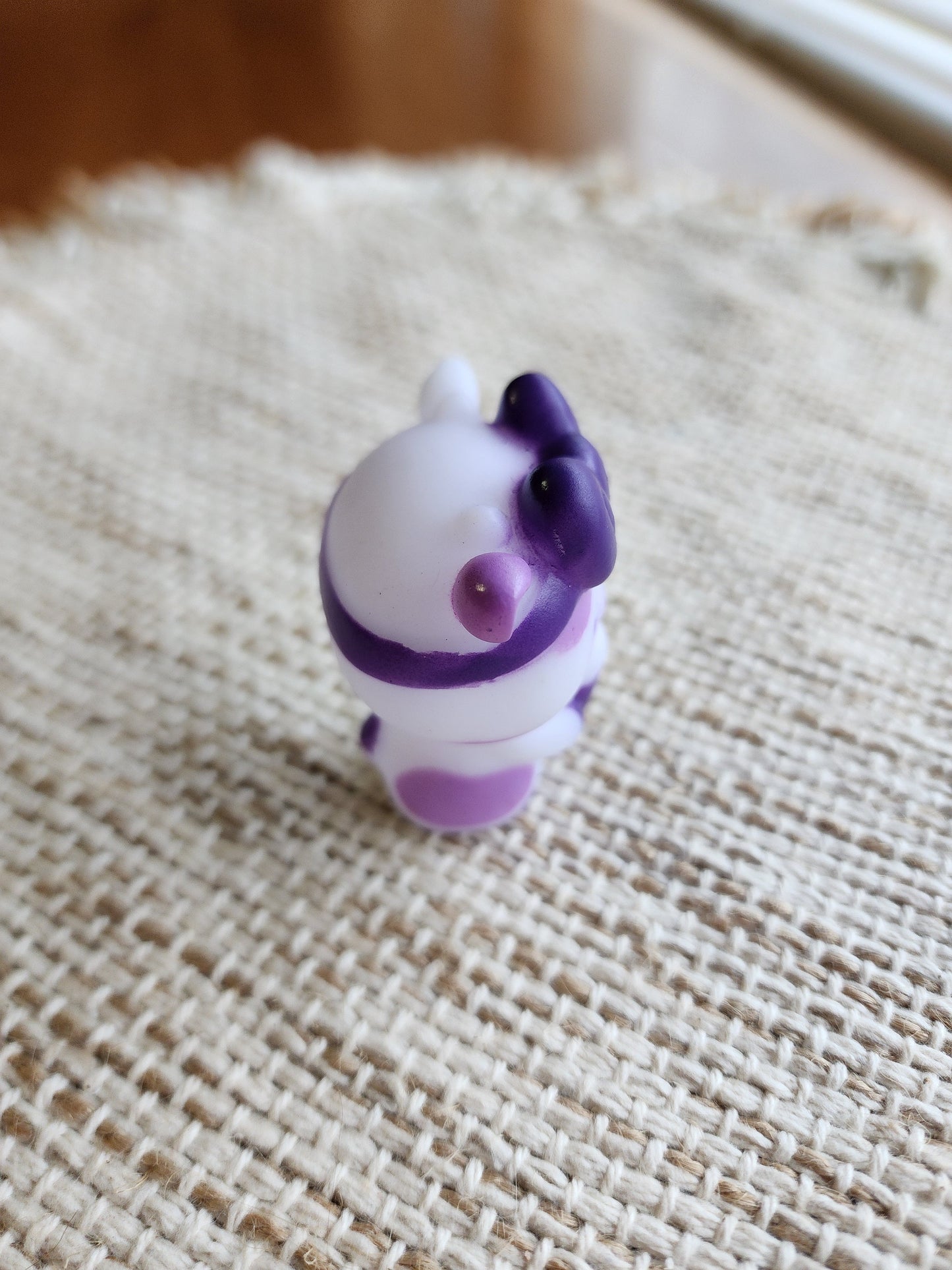 Purple Snow Cone Cow Farm Animal Themed Purple Rubber Figure Rubber Animal Animals Rubber Ducks Highland Cow - Purple White - Individual