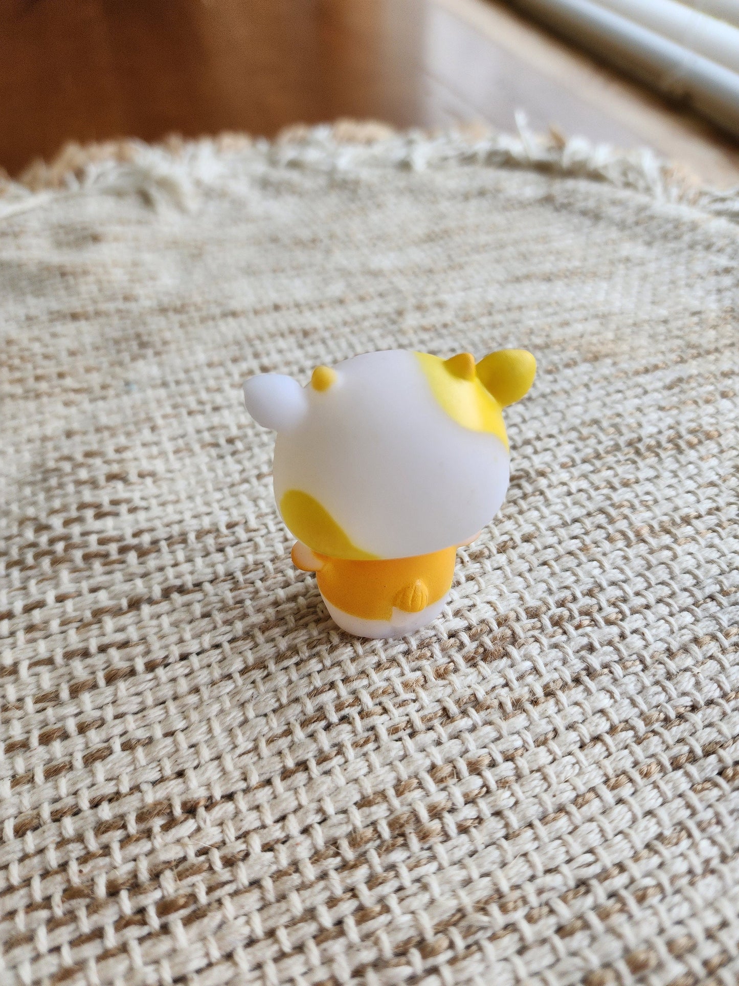 Yellow Glasses Smart Cow Farm Animal Themed Yellow Rubber Figure Rubber Animal Animals Rubber Ducks Highland Cow - Yellow White - Individual