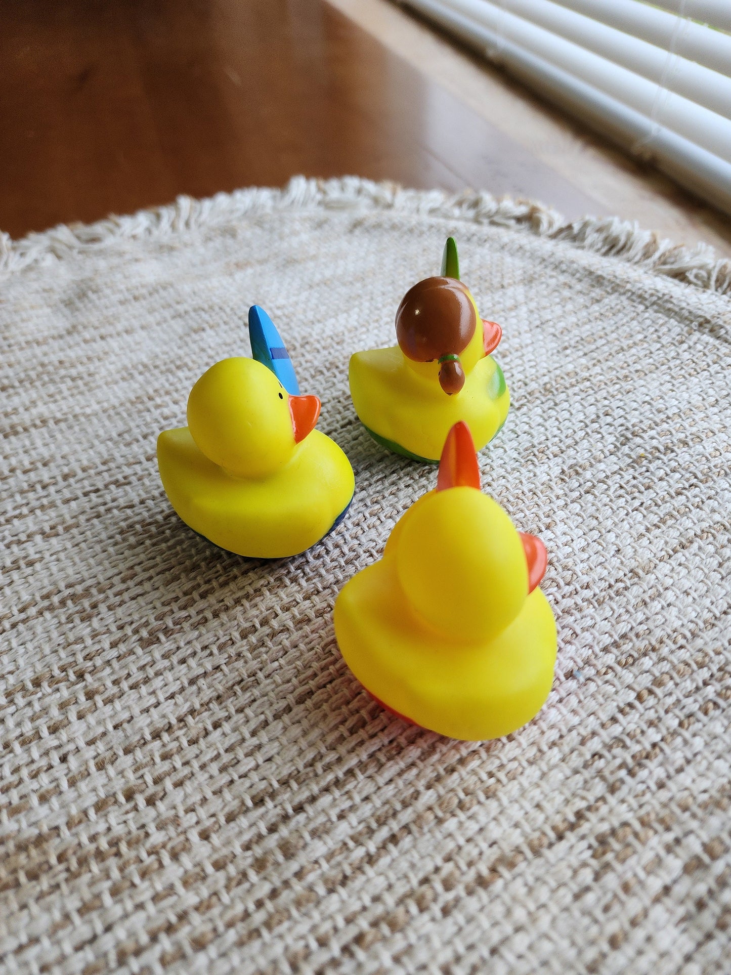 Surfing Fun Beach Sea Themed Yellow Rubber Duck Ducks - Surf Board Green Blue Red - Individuals or Pack of 3