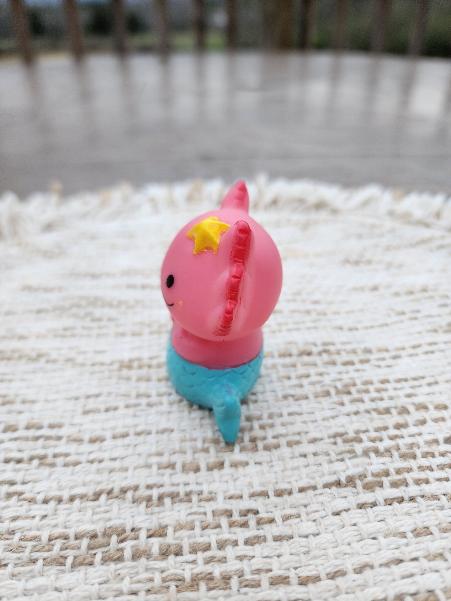 Mermaid Axolotl Themed Pink Rubber Figure Rubber Animal Animals Rubber Duck Ducks - Blue Pink Yellow - Individual