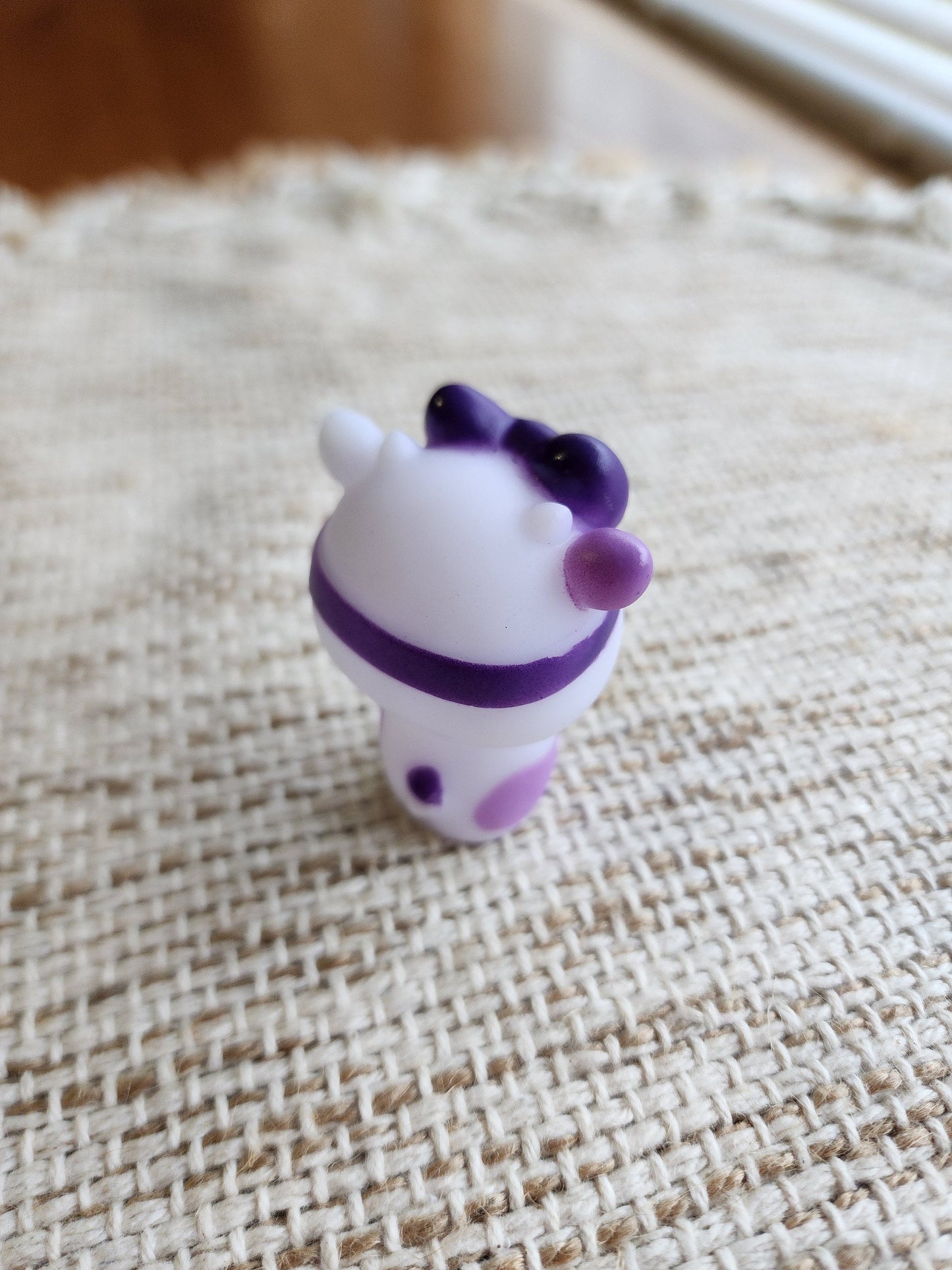 Purple Snow Cone Cow Farm Animal Themed Purple Rubber Figure Rubber Animal Animals Rubber Ducks Highland Cow - Purple White - Individual