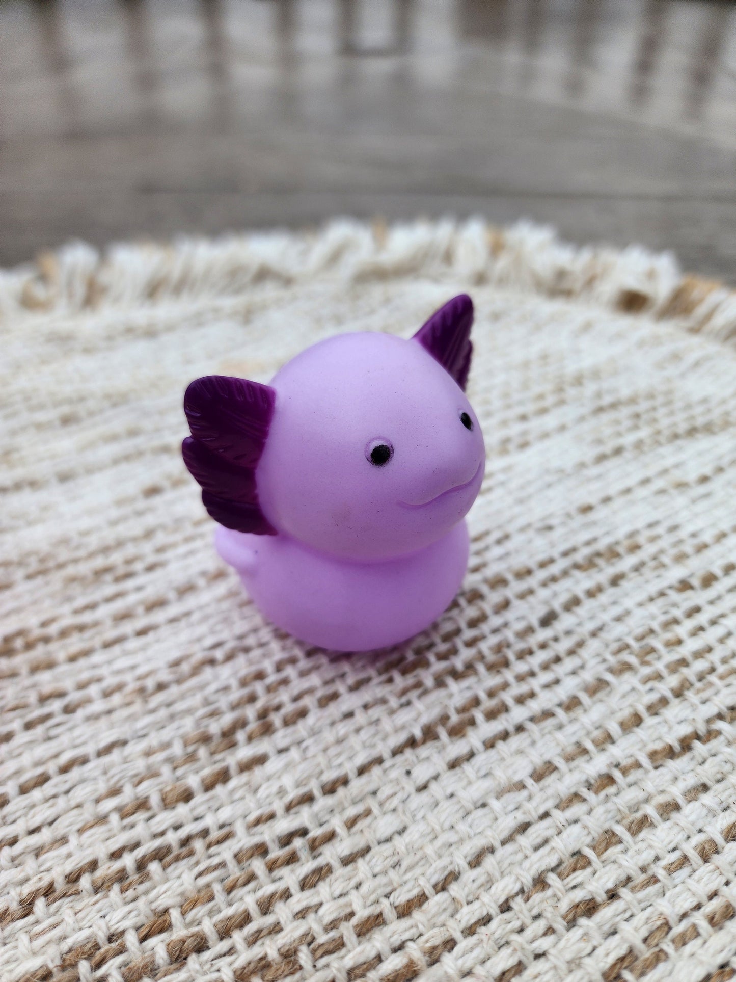 Colorful Axolotl Themed Rubber Duck Ducks - Blue Purple Pink Green - Individuals or Pack of 4