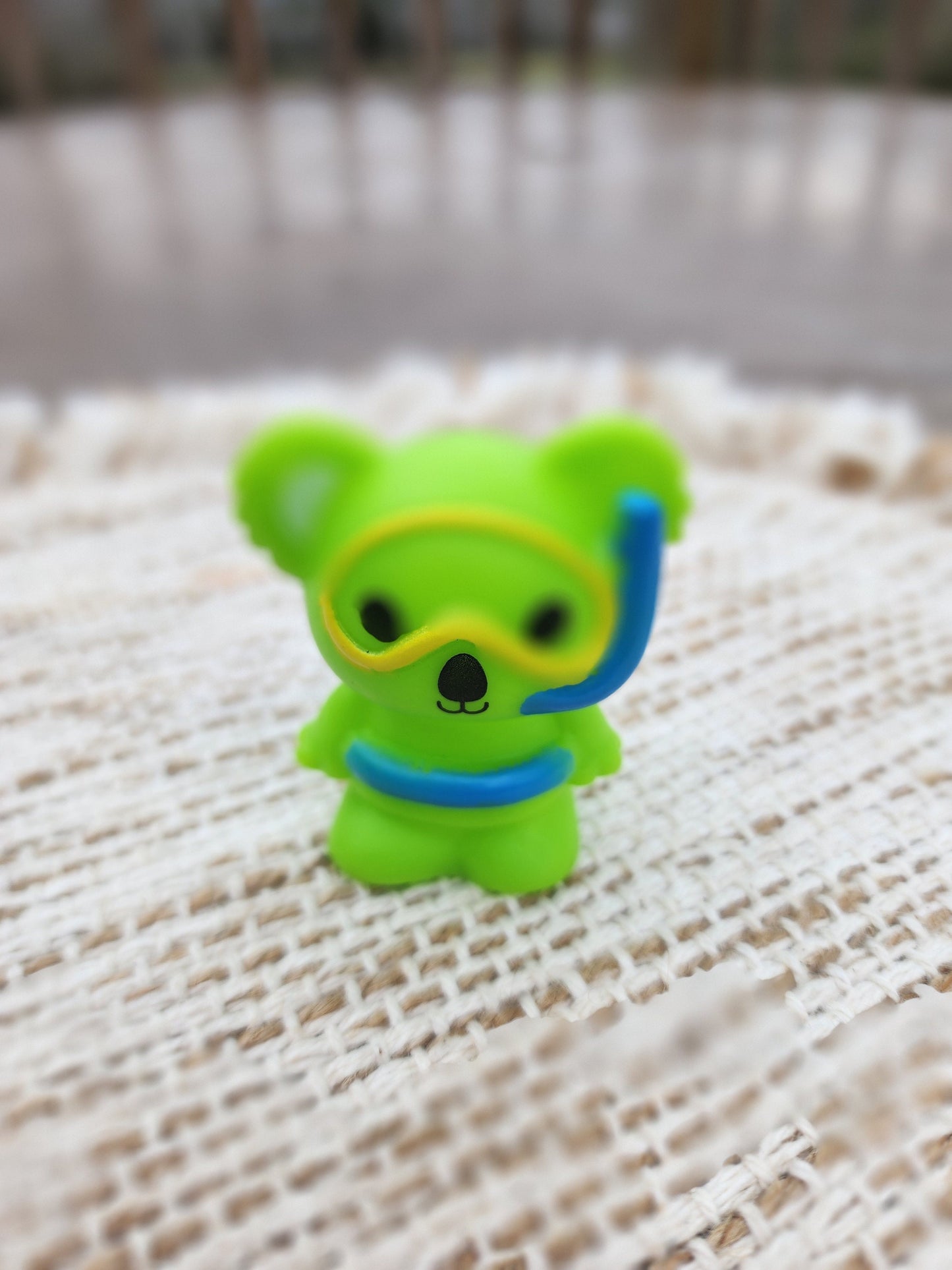 Scuba Ocean Snorkeling Koala Animal Themed Green Rubber Figure Rubber Animal Animals Rubber Duck Ducks - Green Orange Yellow - Individual