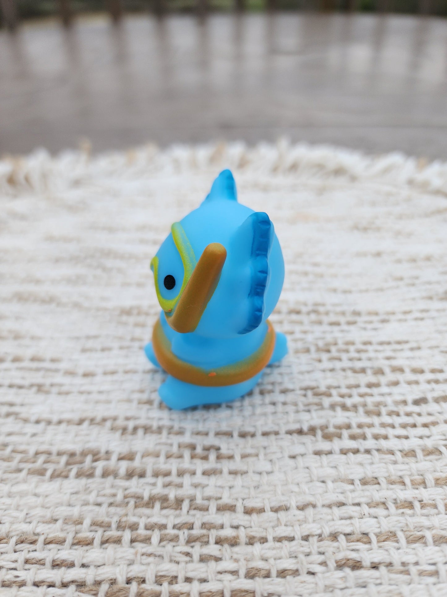 Scuba Axolotl Themed Blue Rubber Figure Rubber Animal Animals Rubber Duck Ducks - Blue Yellow Orange - Individual