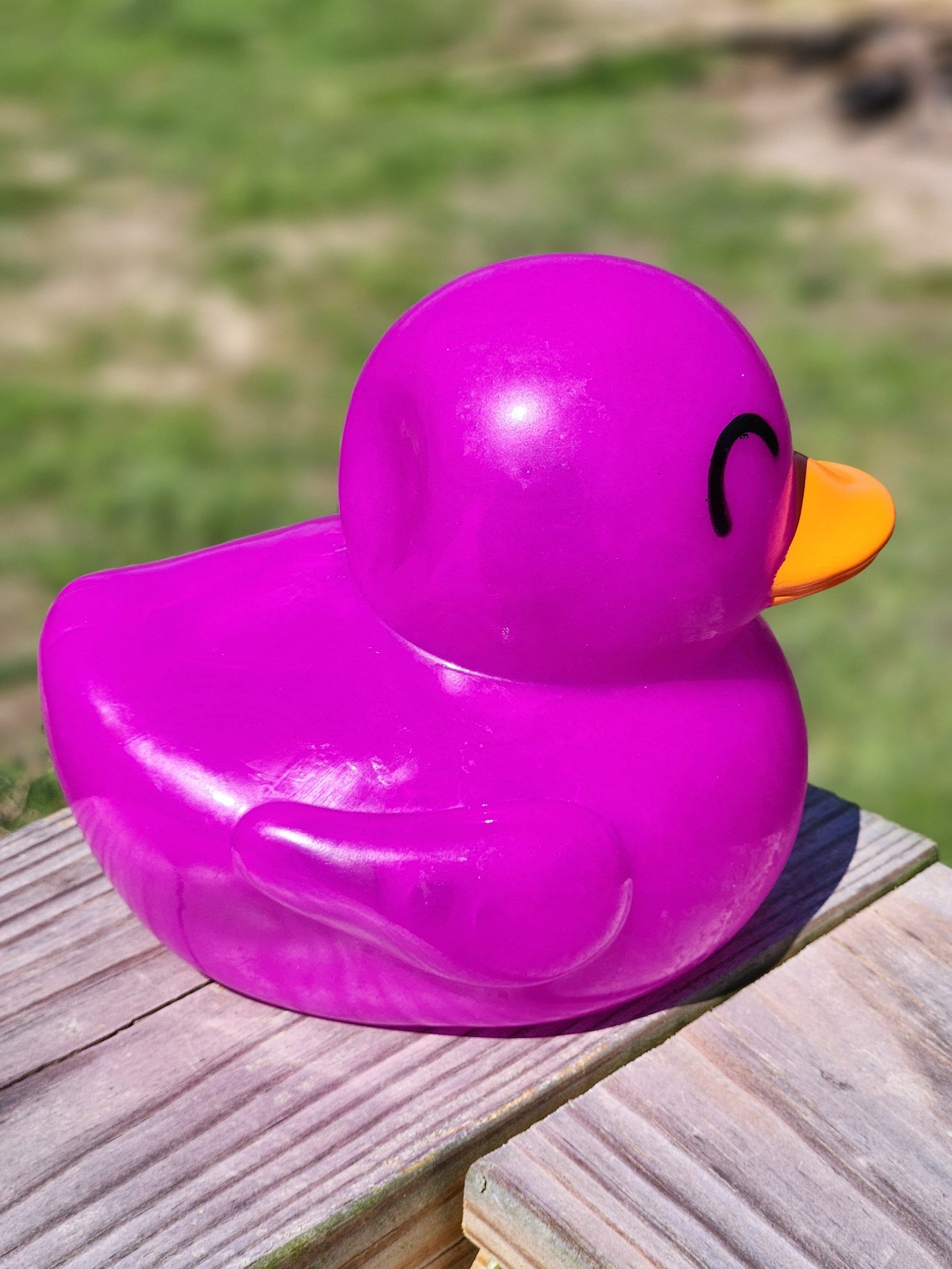 Large Neon Fluorescent Themed Purple Rubber Duck Ducks Friend Gift Duck Lover Gift Office Desk Toy - Purple Neon Black - Individuals