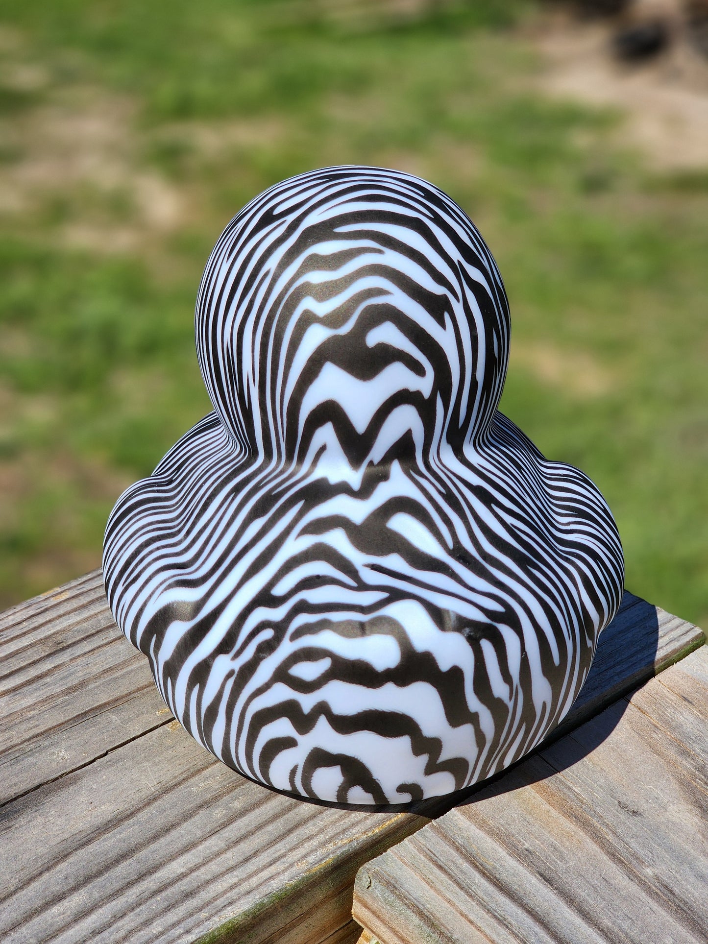 Large Animal Print Themed Zebra Rubber Duck Ducks Friend Gift Duck Lover Gift Office Desk Toy - Zebra Black White - Individuals