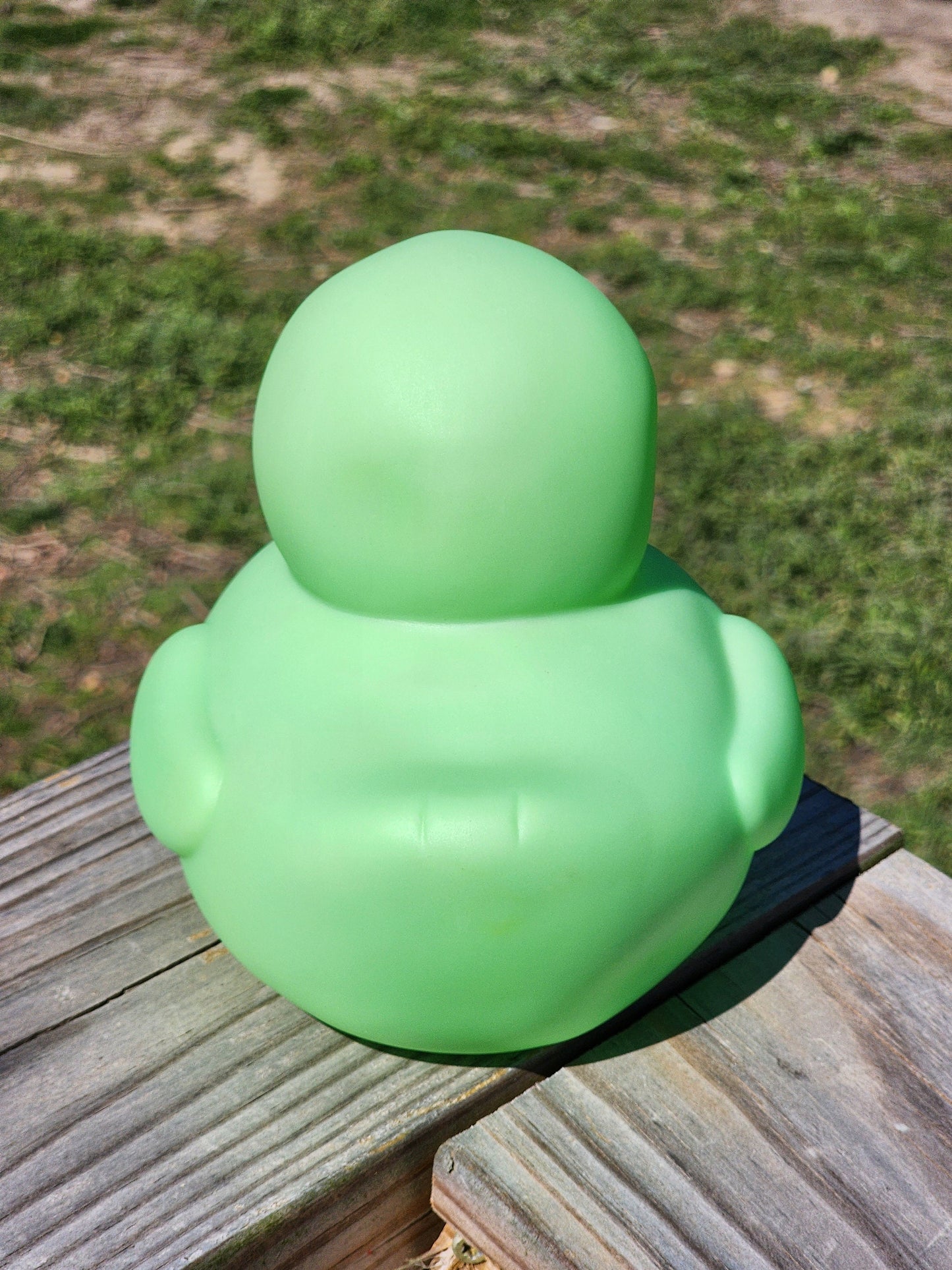 Large Matte Color Themed Green Rubber Duck Ducks Friend Gift Duck Lover Gift Office Desk Toy - Green Orange Black - Individuals