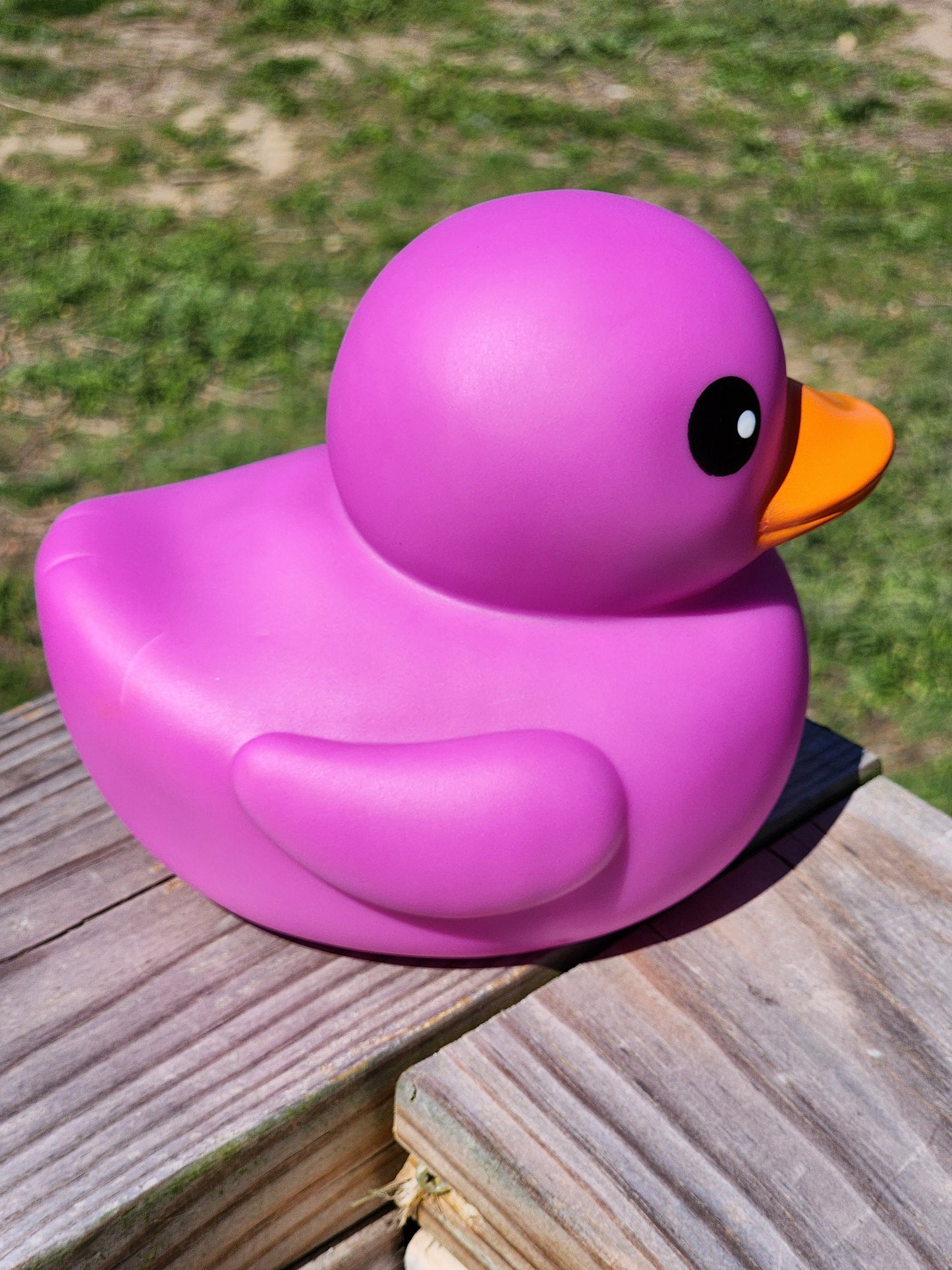 Large Matte Color Themed Pink Rubber Duck Ducks Friend Gift Duck Lover Gift Office Desk Toy - Pink Orange Black - Individuals