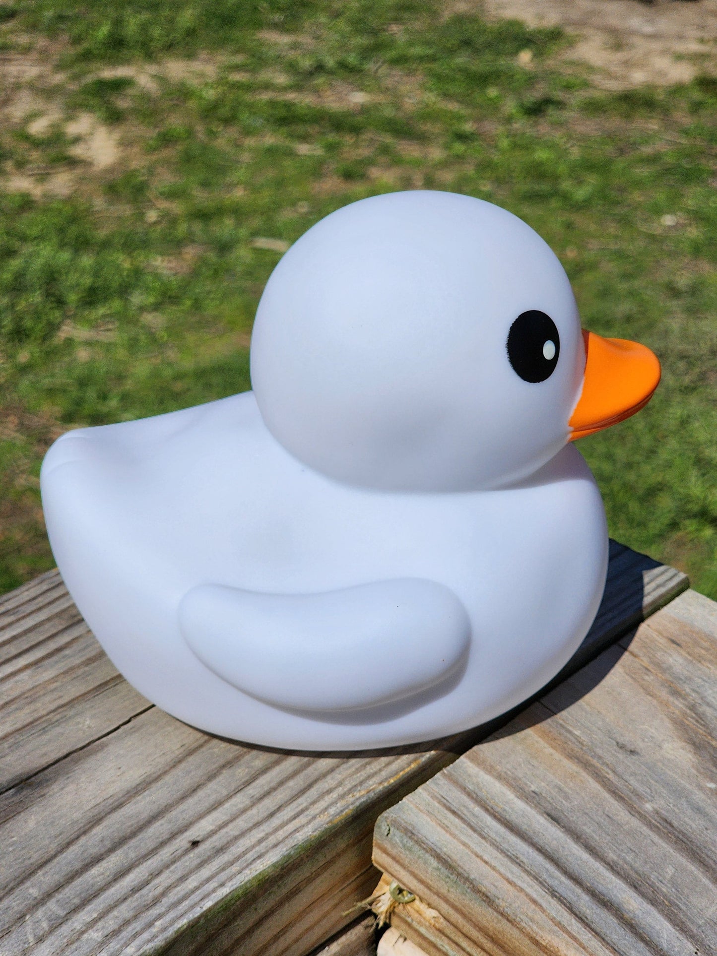 Large Matte Color Themed White Rubber Duck Ducks Friend Gift Duck Lover Gift Office Desk Toy - White Orange Black - Individuals